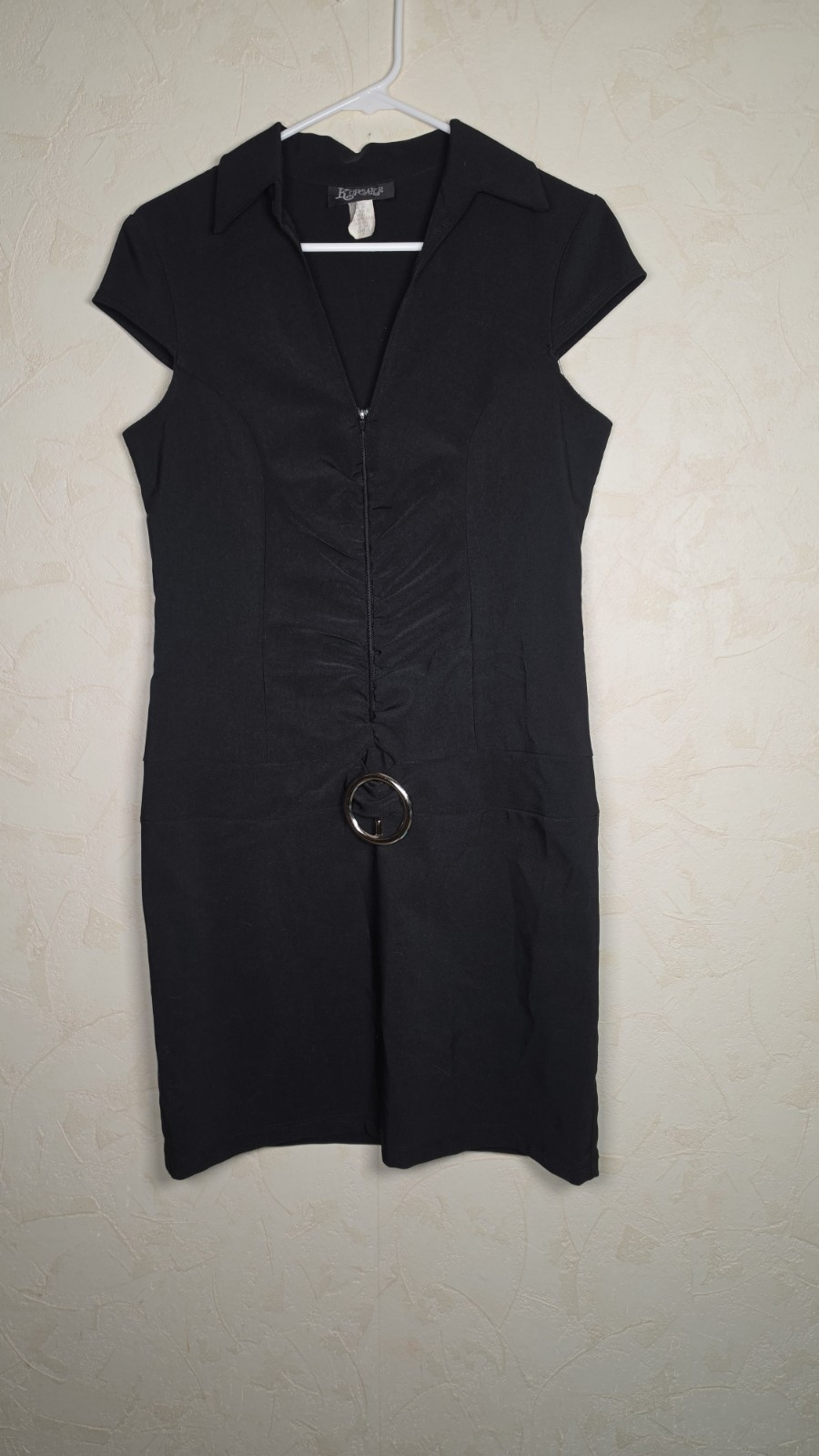 Vtg y2k Kupcake Stretchy Black Short Sleeve Club Dress Little Black Dress Large