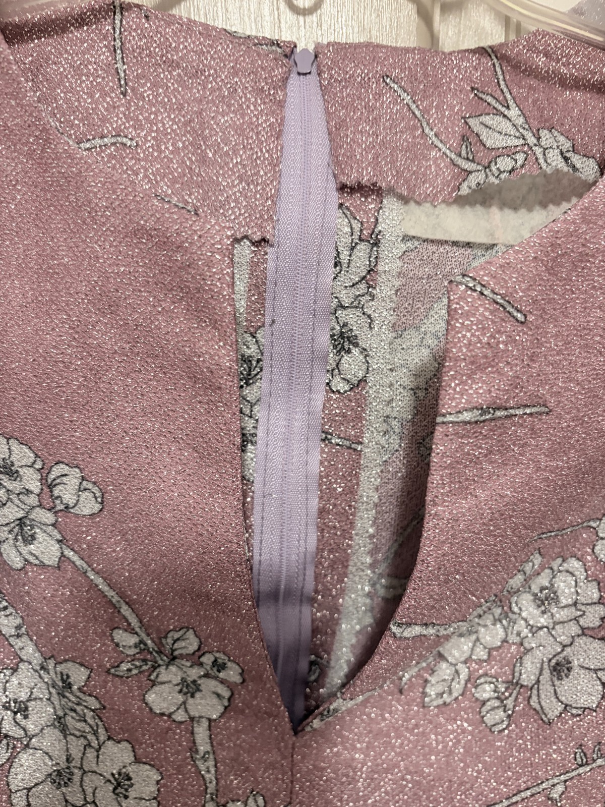 Iconic 70s Custom Lavender Metallic Fabric Column Maxi Dress~M~Elegant Chic~EXC