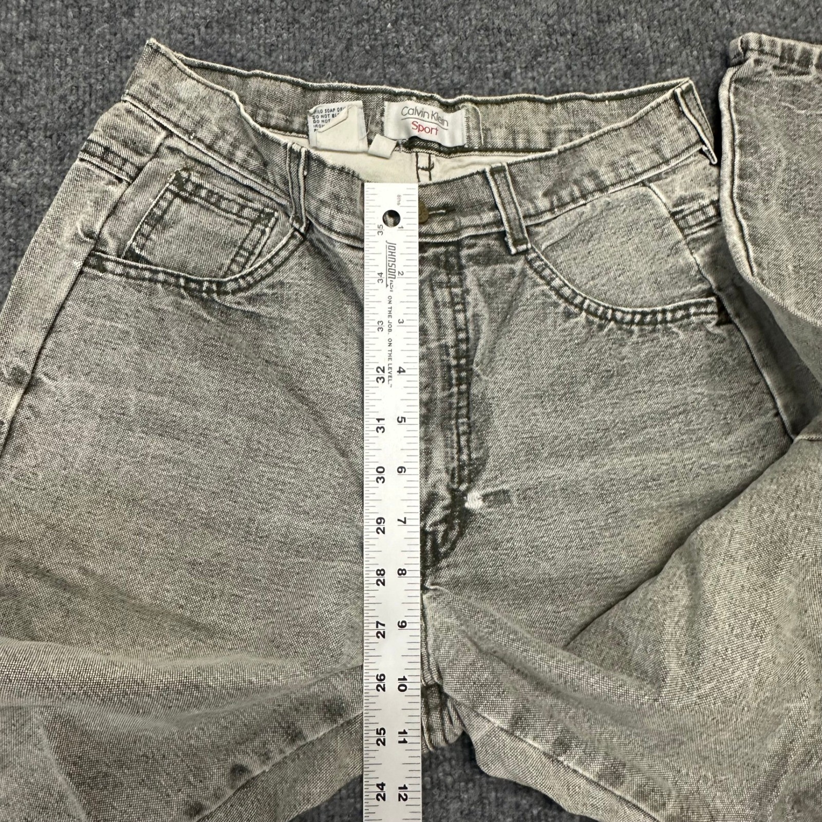 Calvin Klein Jeans Womens Size 8 Grey High Waisted Mom Tapered Vintage