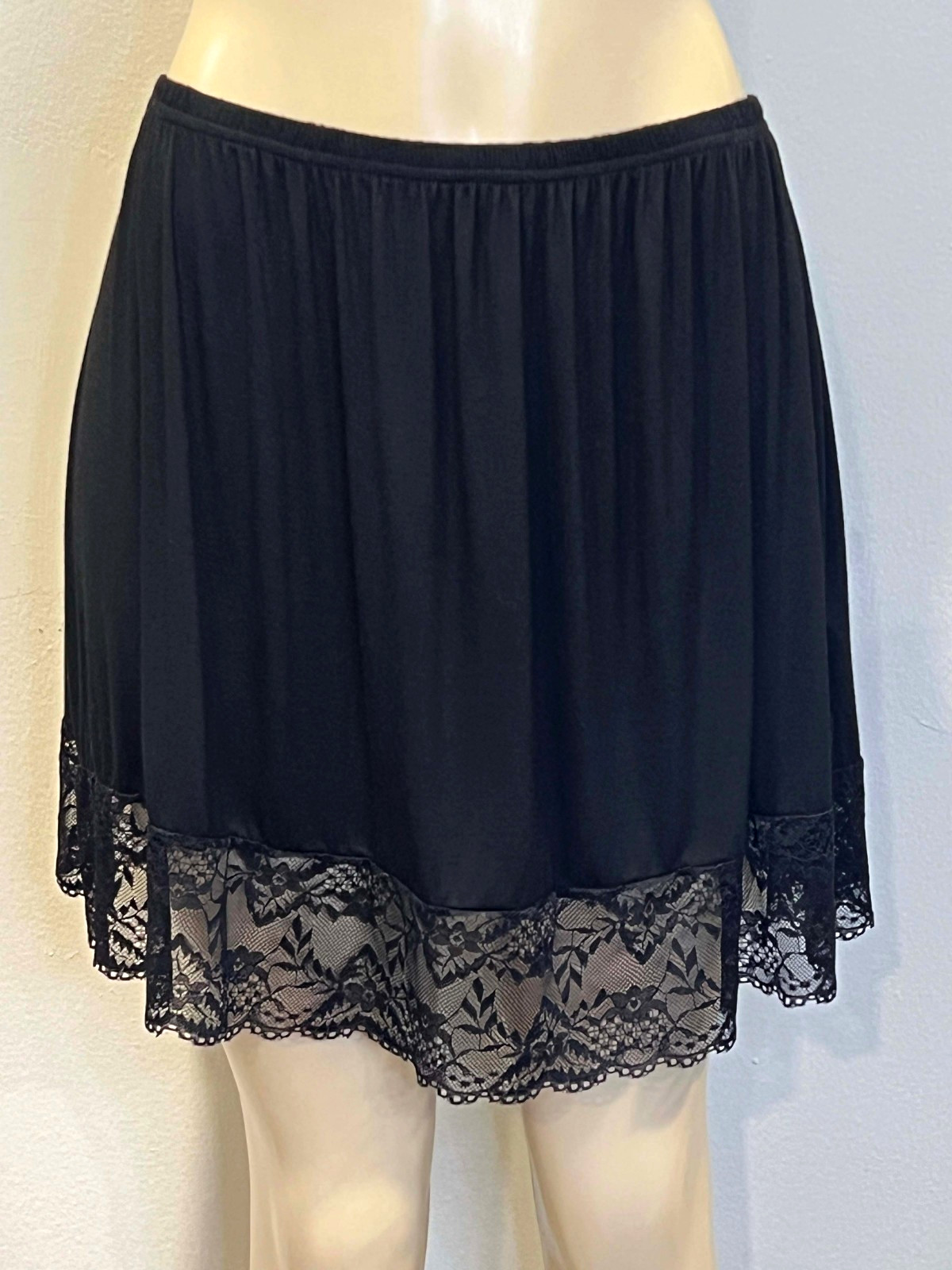 Vintage Soft Modal Rayon Half Slip W/Lace Hem- XXL