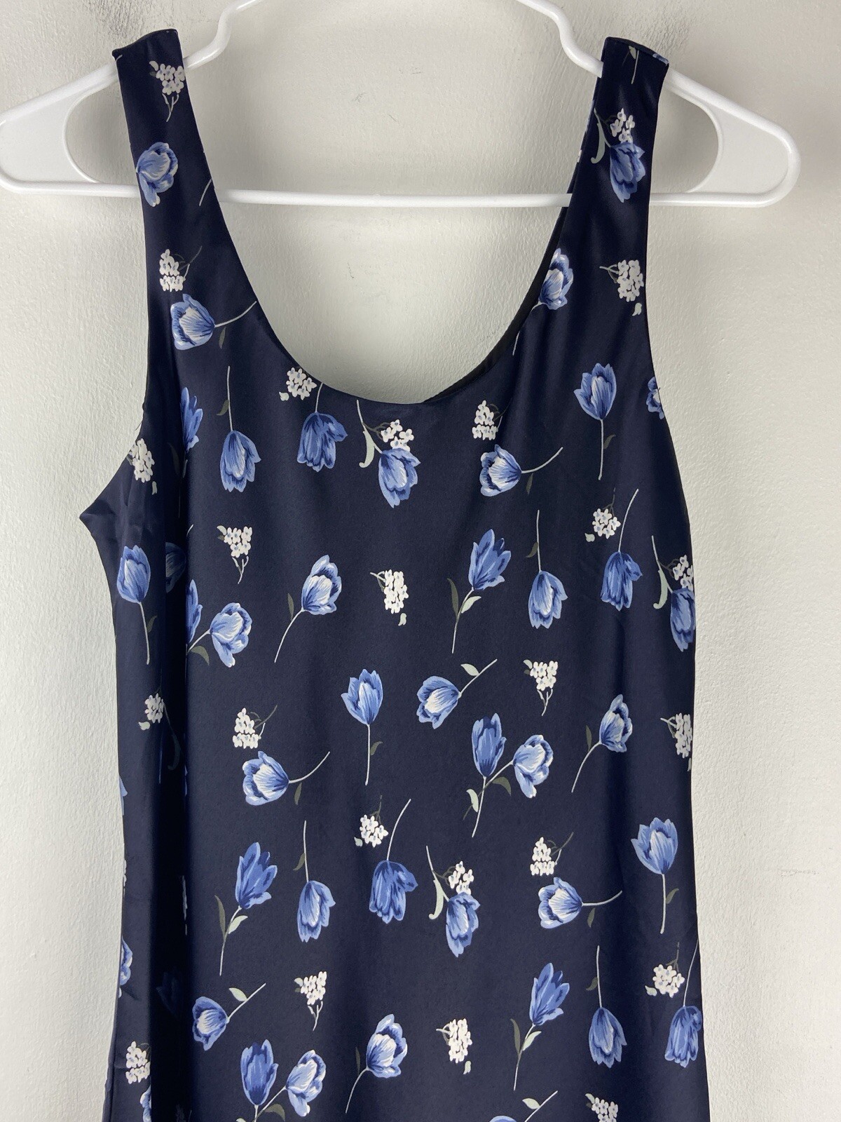 VTG Y2K rabbit rabbit Rabbit designs Sleeveless Satin Floral Mini Dress Size 8P