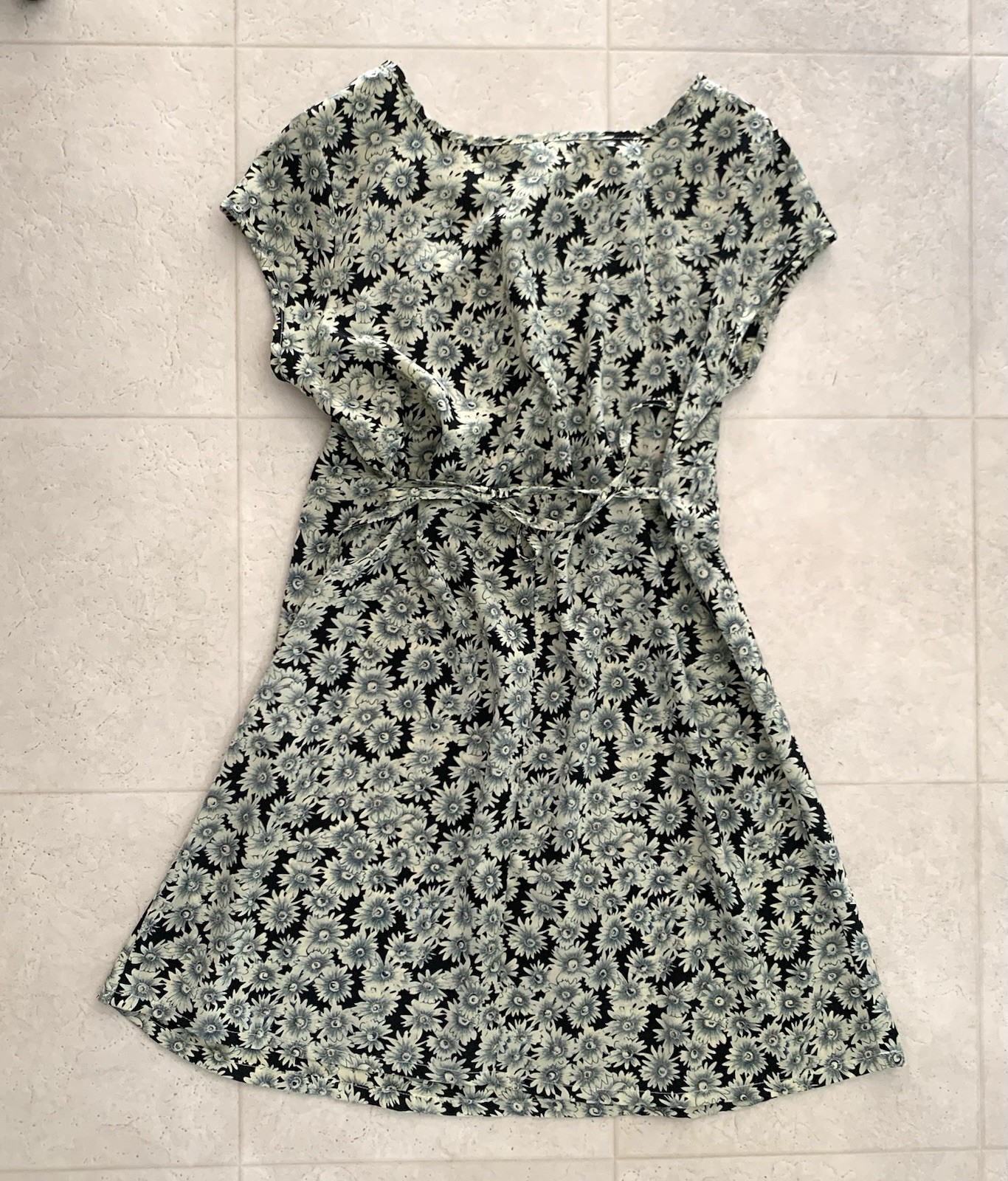 Vintage Syko Dress Women’s Size L Floral Print Midi Cottagecore Babydoll Y2K