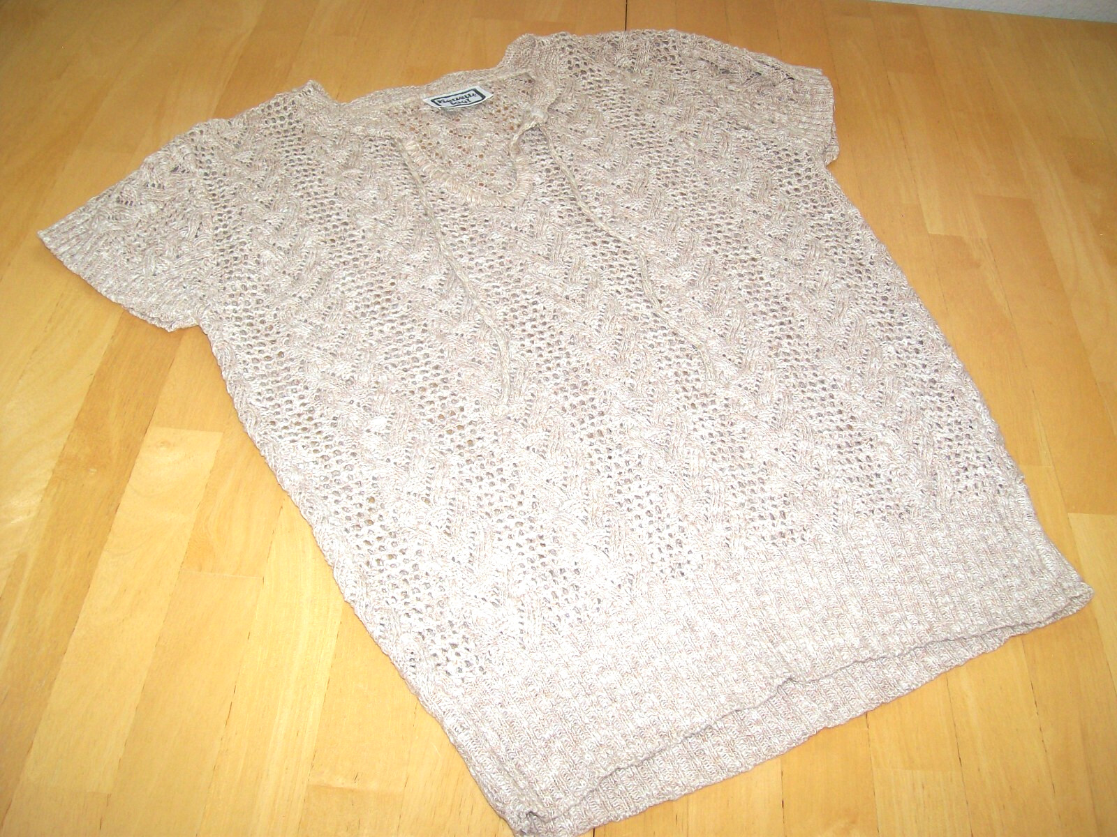 True Vintage 1980’s Kenneth Too! Boho Crochet Knit Sweater Top Shirt Small VTG