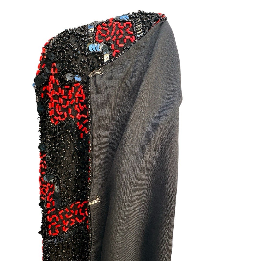 Vintage Sequins & Beaded Jacket with Silk Lining | Medium