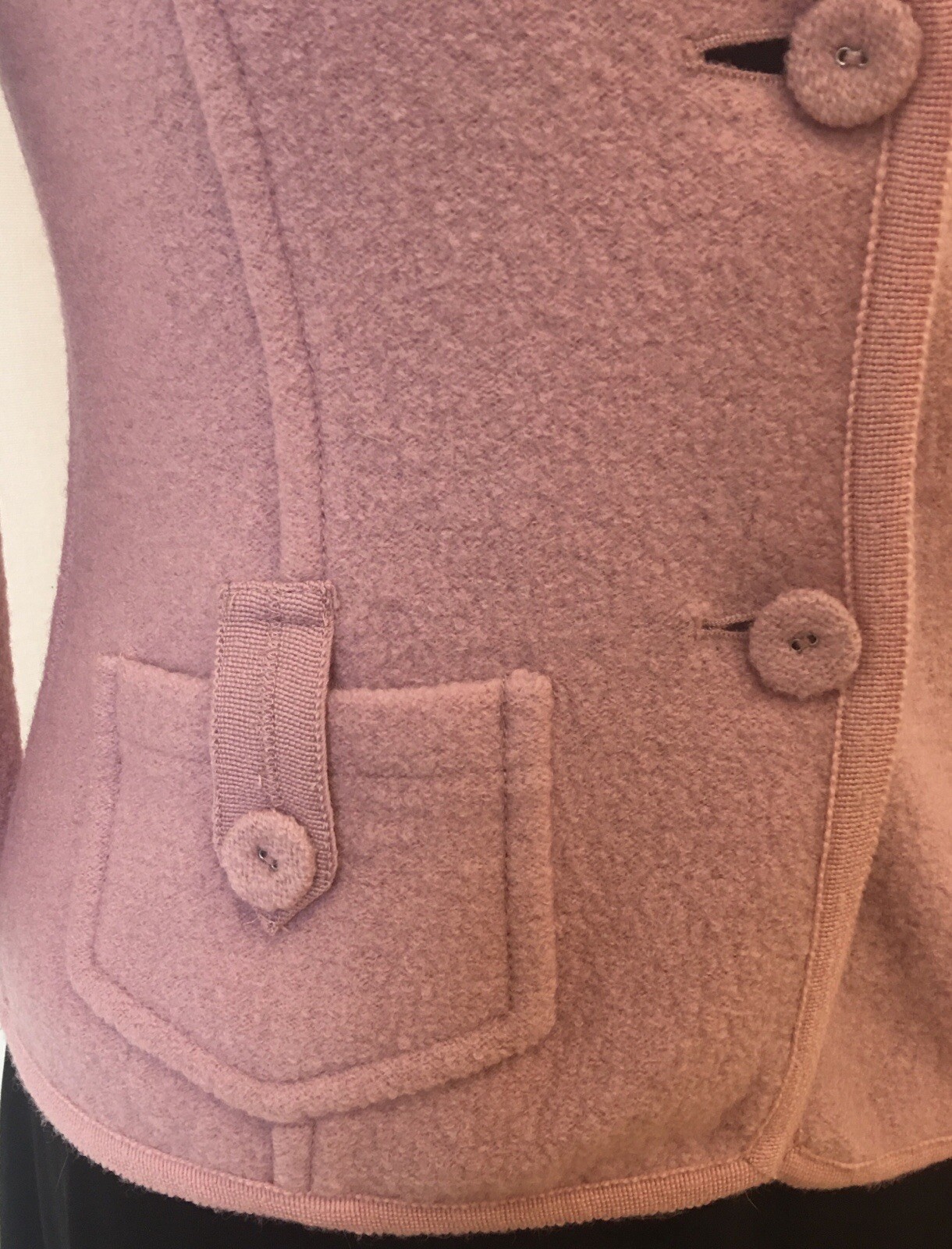 *Rare* T21 Elie Tahari: VTG Y2K 100% Virgin Wool Fitted Pink Blazer, S/P