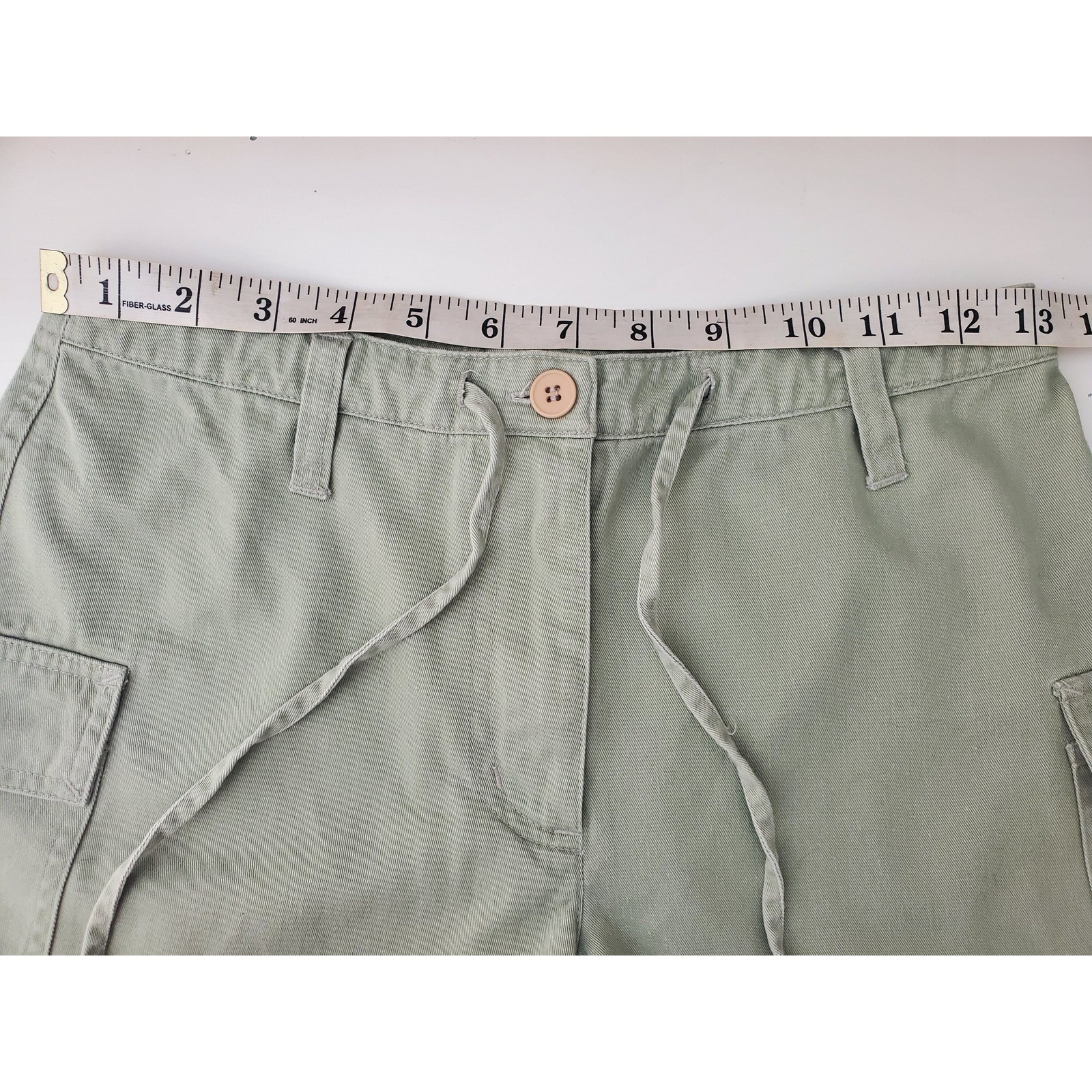 Vintage 90s Express Bleus 100% cotton shorts khaki cargo green army safari 2