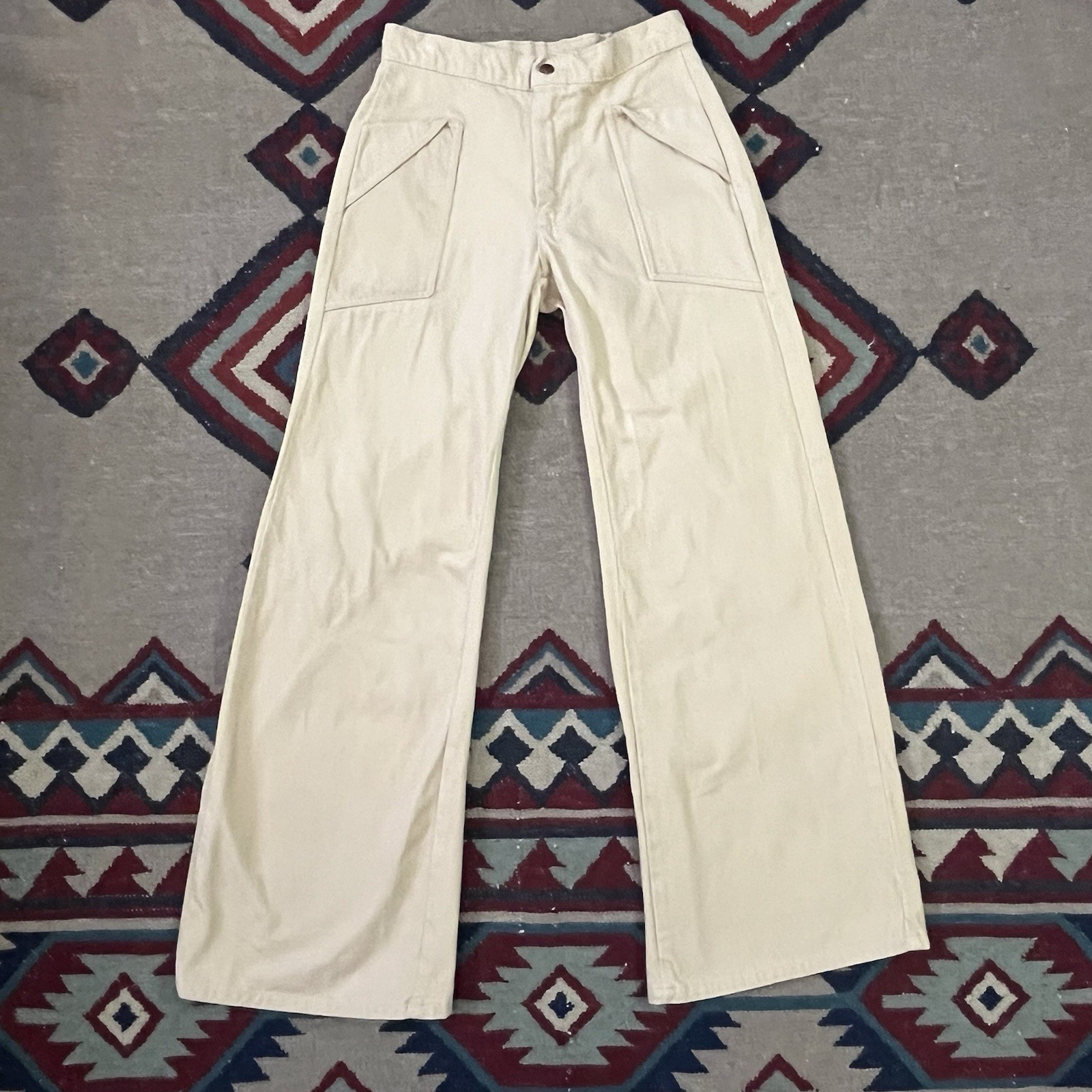 Vintage 70s Bell Bottom Jeans 26×30 Women’s 11 Fun Stuff Boho Flare Boot Cut