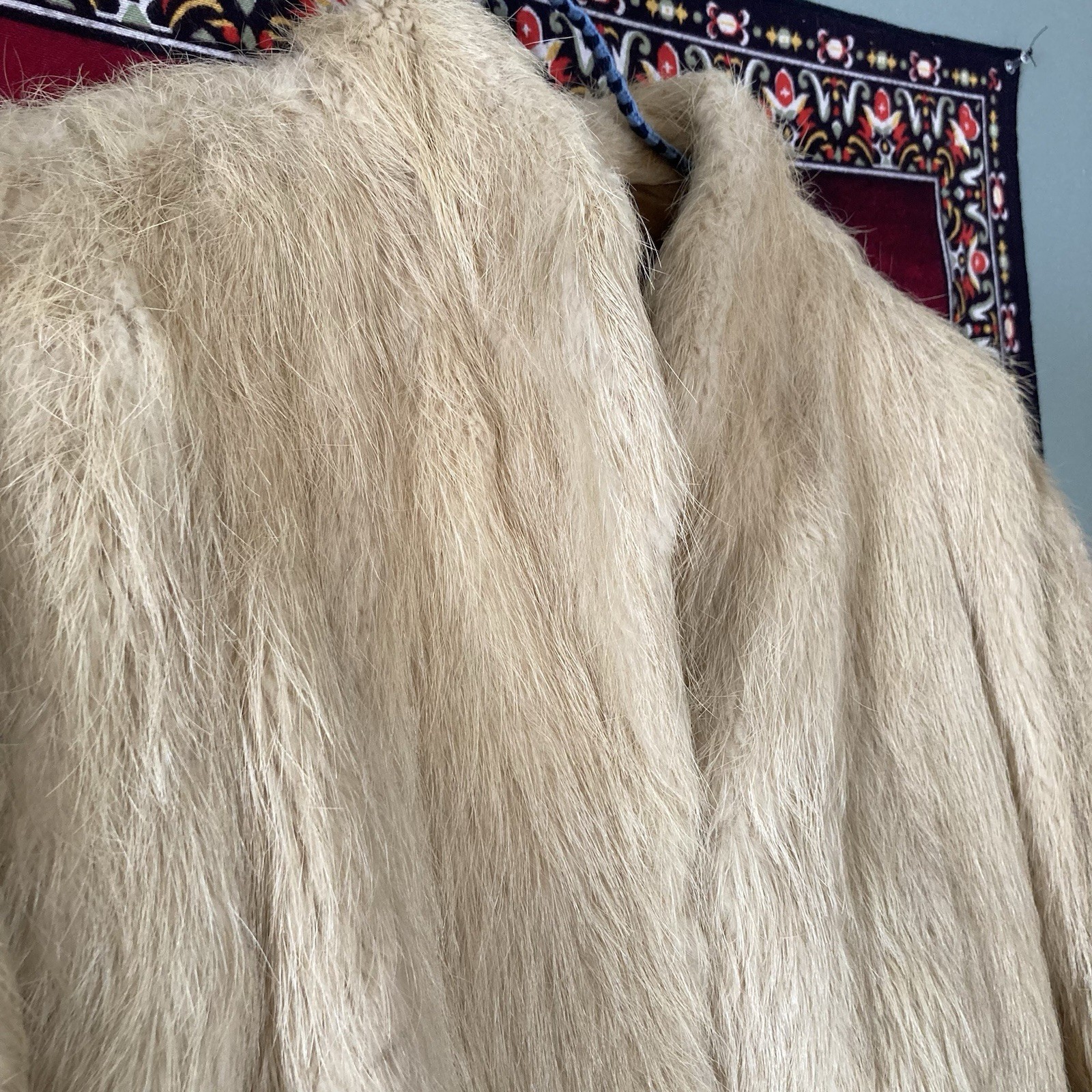 Vintage Real Fur Coat – Likely Nutria – Repair Project / Statement Piece