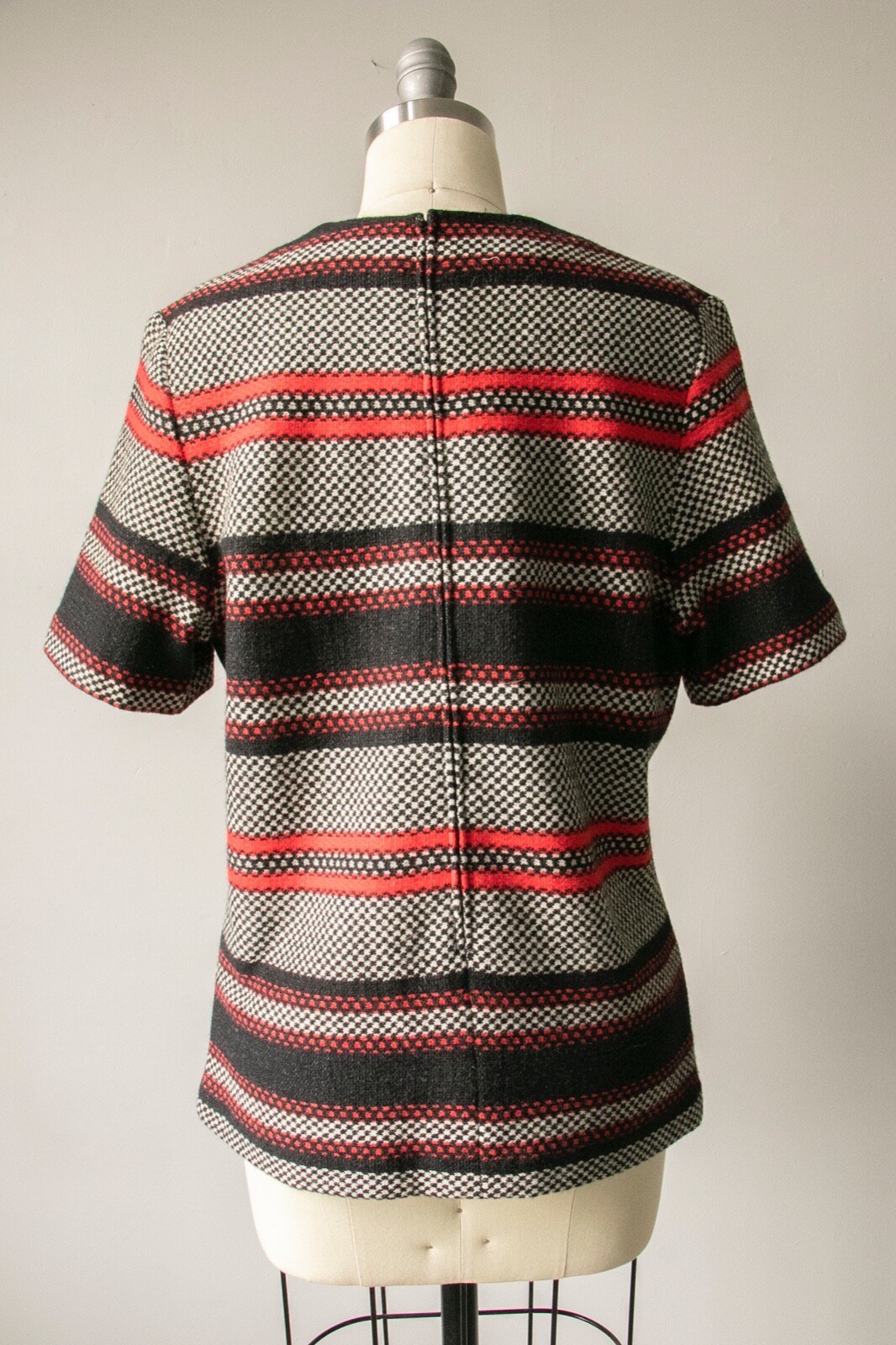 1960s Knit Top Striped Wool J. Tiktiner M