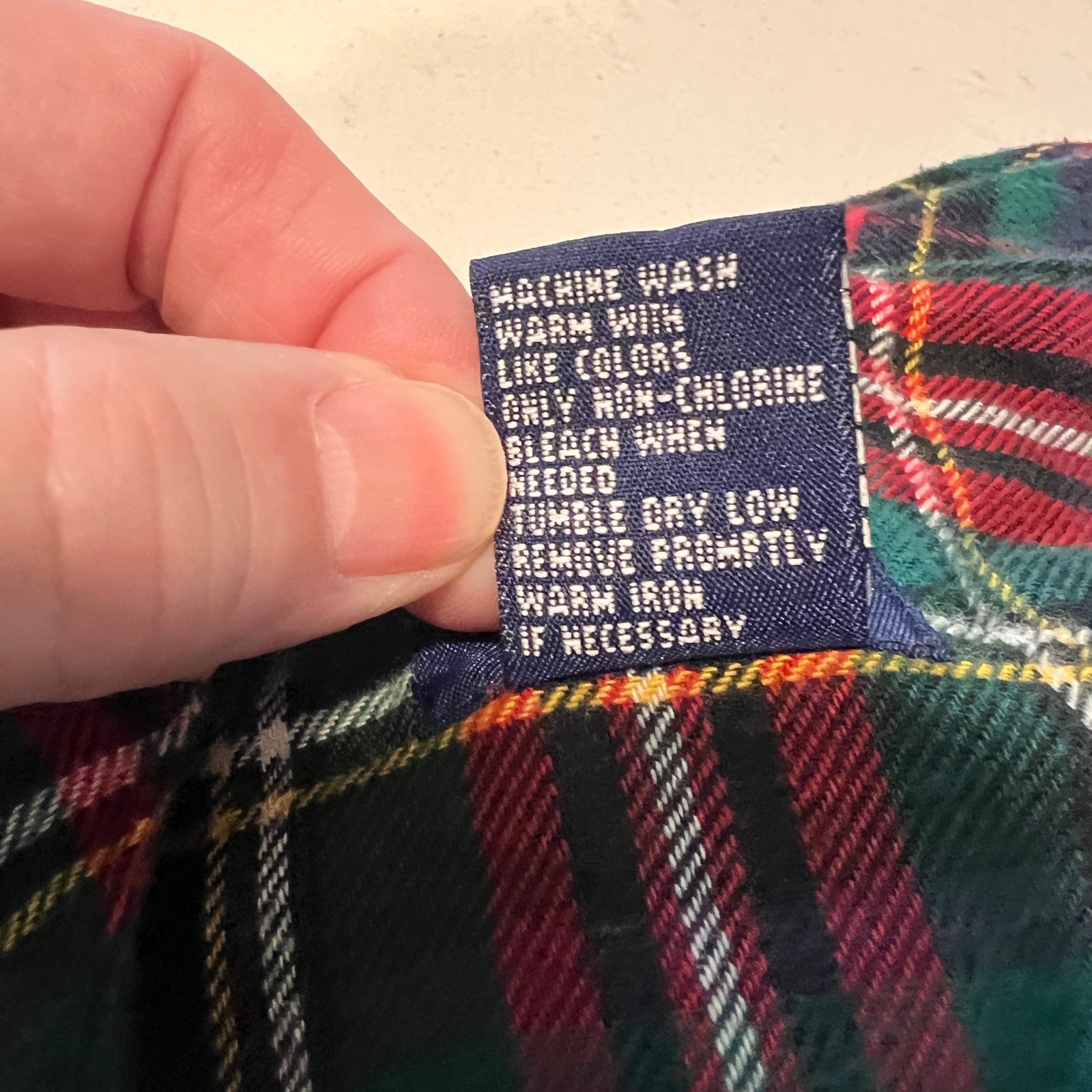Vintage Gap Mixed Plaid Flannel Tunic Shirt Red Green Patchwork Cotton Medium