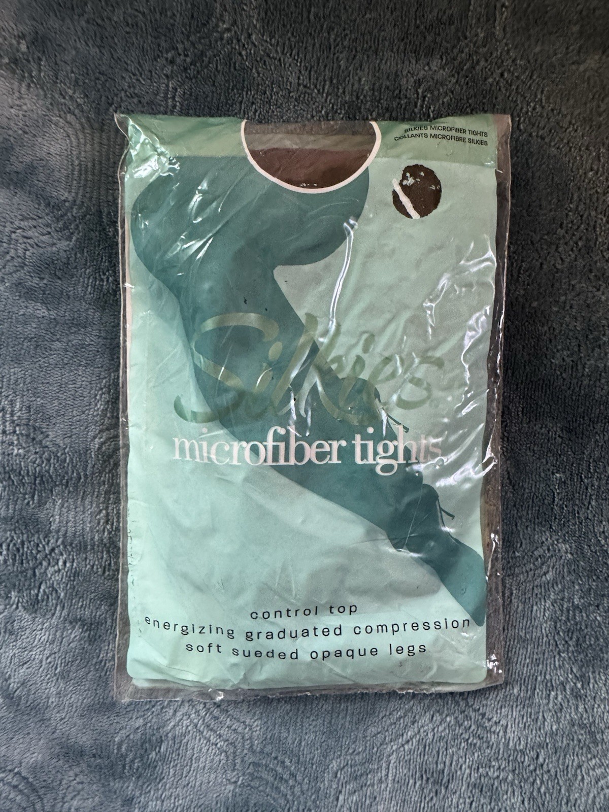 Vintage Silkies MF Control Top Pantyhose Black Dark Brown X Tall NOS Sealed Y2K
