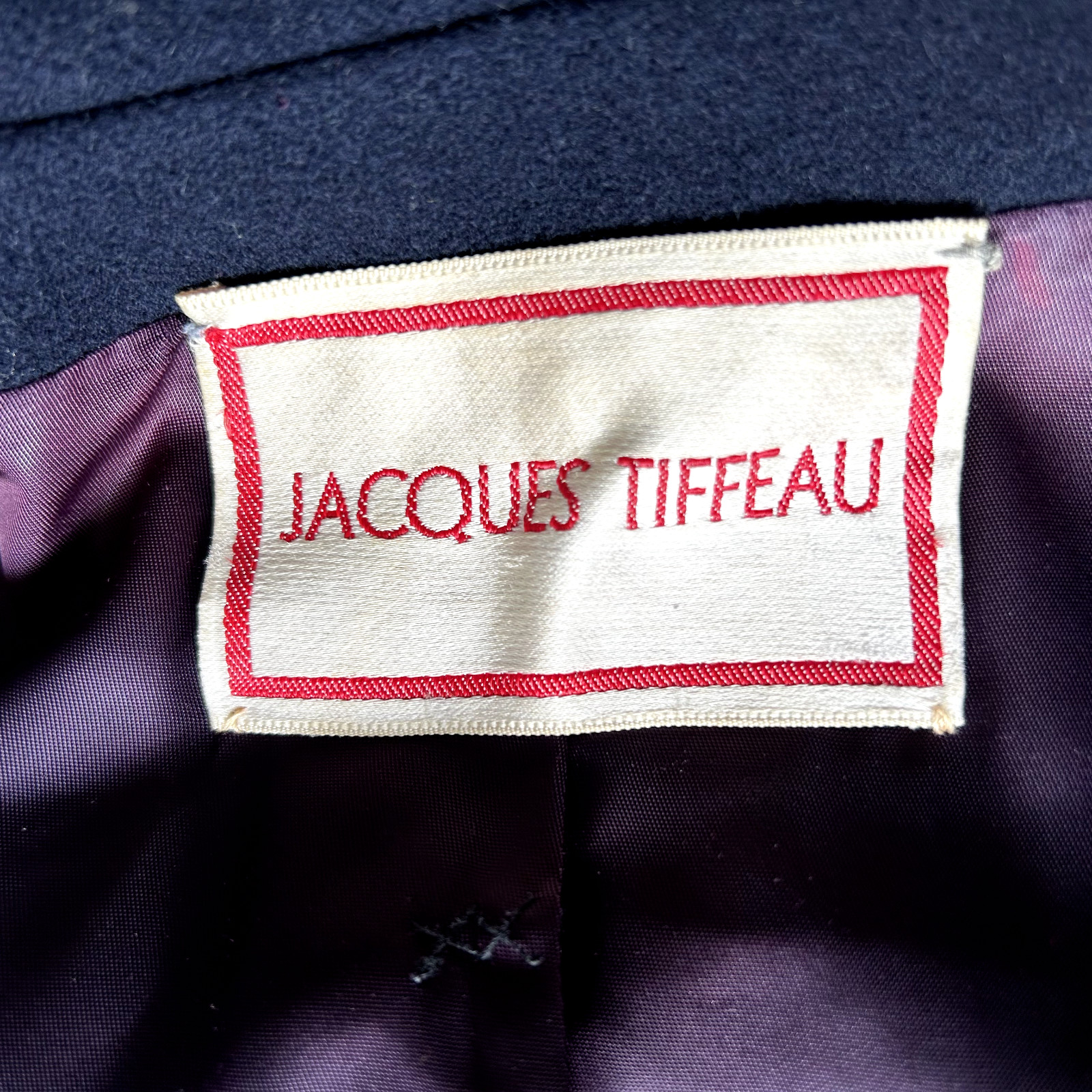 Jacques Tiffeau Peacoat Small Women’s Vintage VTG Navy Blue Wool 1960s Trench