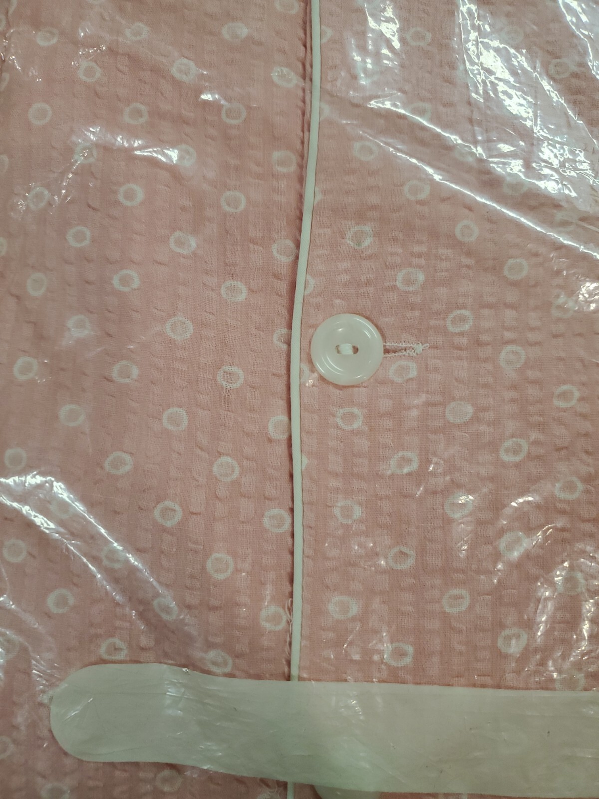 Carol Brent Classic Vintage Pink and White Pajama Set Cotton 1960s 36