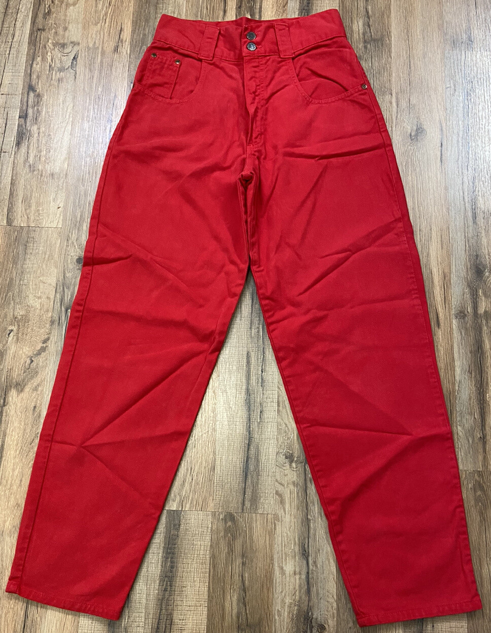 Vintage The Beverly Hills Denim Company Red High Waist Mom Jeans Size 7 RARE!