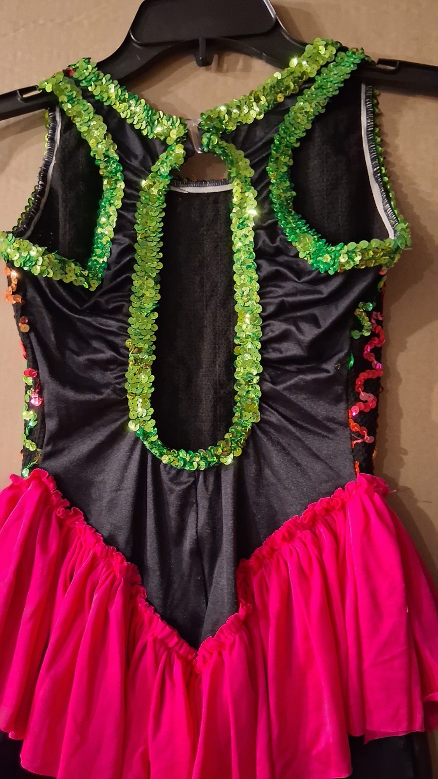 Vintage Curtain Call Costumes 80s 90s Neon Sequin Bodysuit 2 Piece Cosplay Lot 2