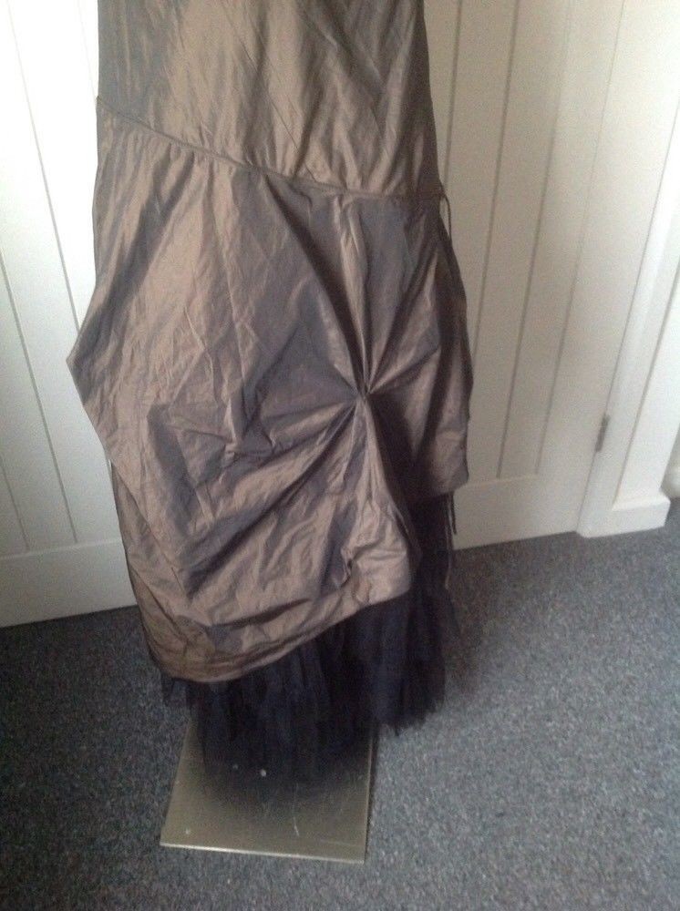 Vintage IN Love Carling goth steampunk victorian hitch skirt dress size T2 M