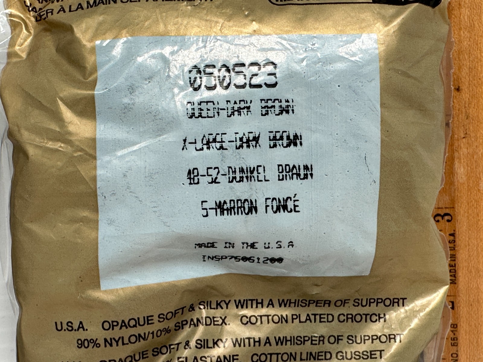 2 SILKIES Pantyhose Nylon Spandex X-Large Queen DARK BROWN 050523 NEW