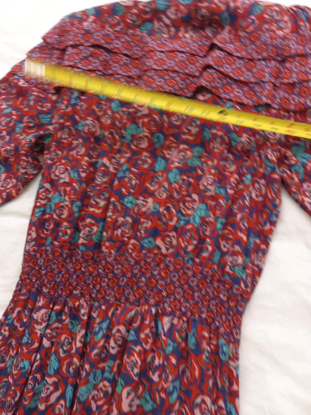 VTG Retro DIANE FREIS Original Dress Womens 1980s Midi Elastic Waist SIZE 10-12