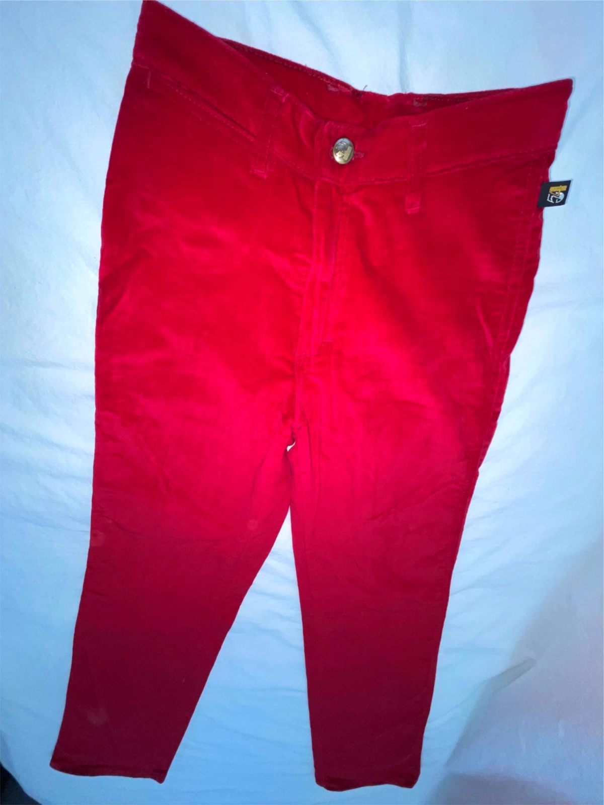 VTG 70S 80S WOMENS 25 X 32 STUDIO 54 DISCO RETRO RED VELOUR FASHION JEANS PANTS