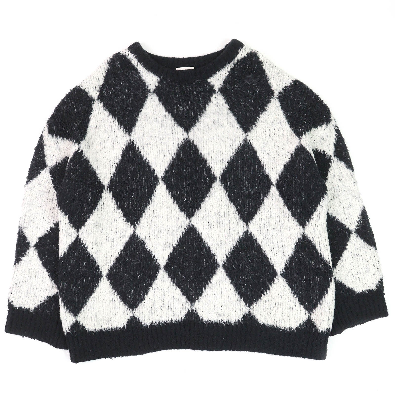 Celine Surf style argyle knit cotton nylon polyurethane crew neck sw – DUTY FREE