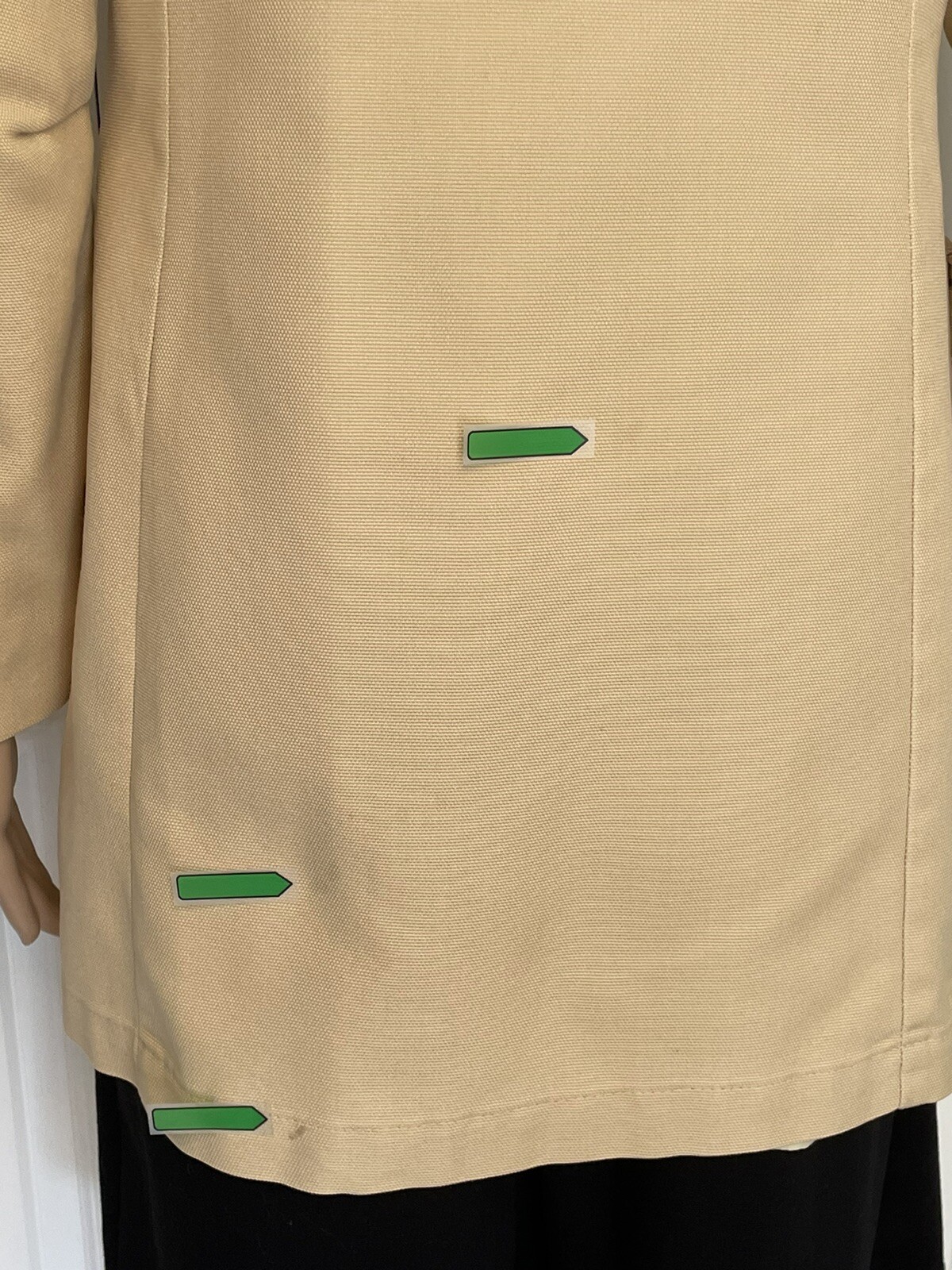 Vintage Jerold Outer Banks Collection XS Beige Double Breasted Lined Jacket Coat