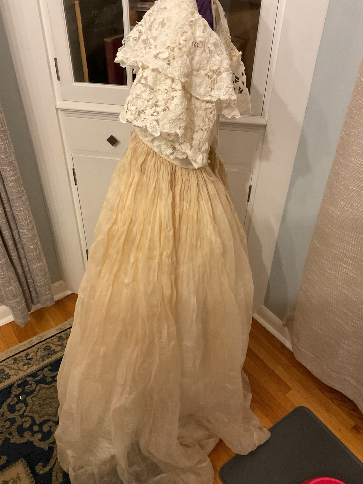 1850’s Antique Ballgown Restored Conserved