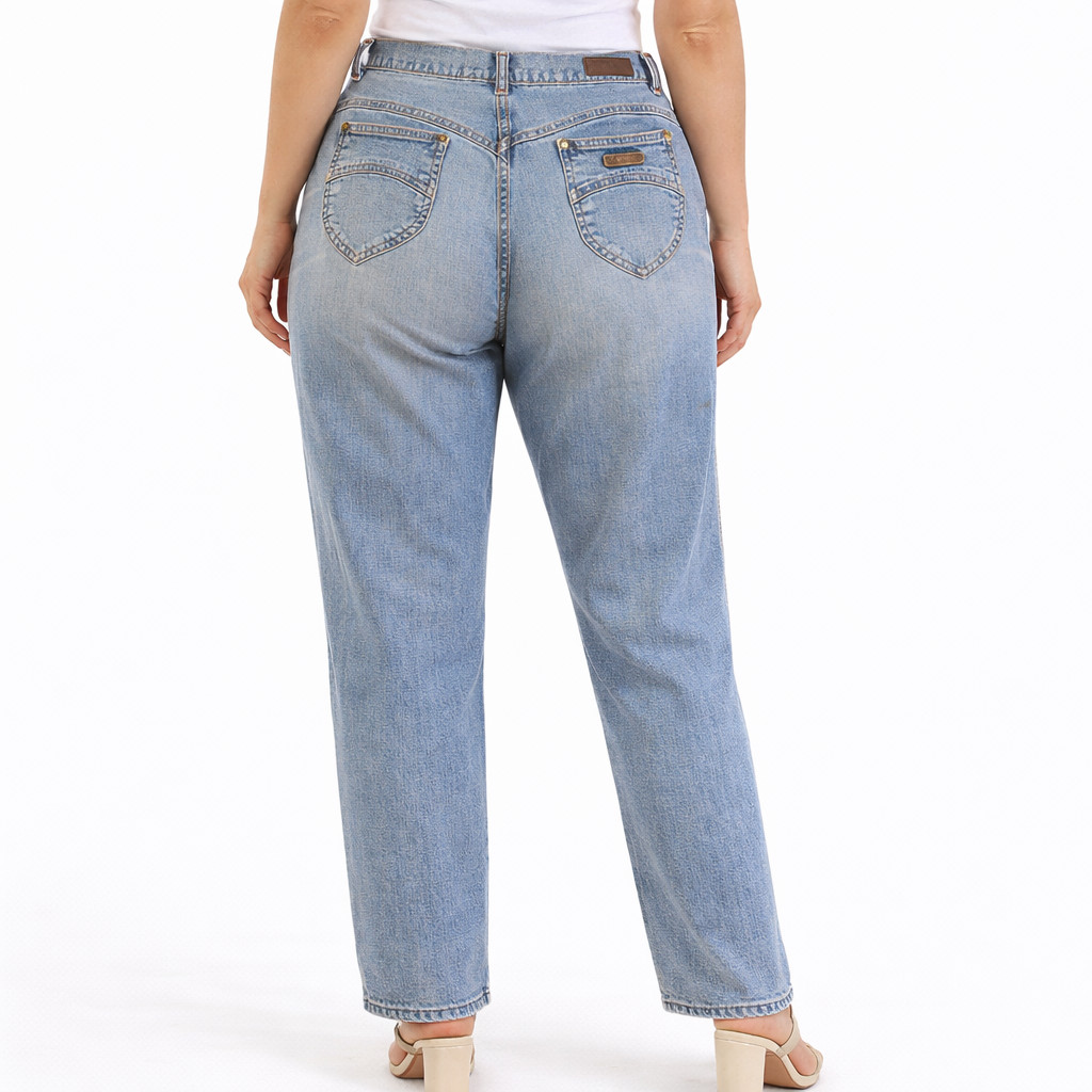 80s Vintage Gitano Jeans Womens Light Wash High Waist Straight Leg L 14 16 Denim