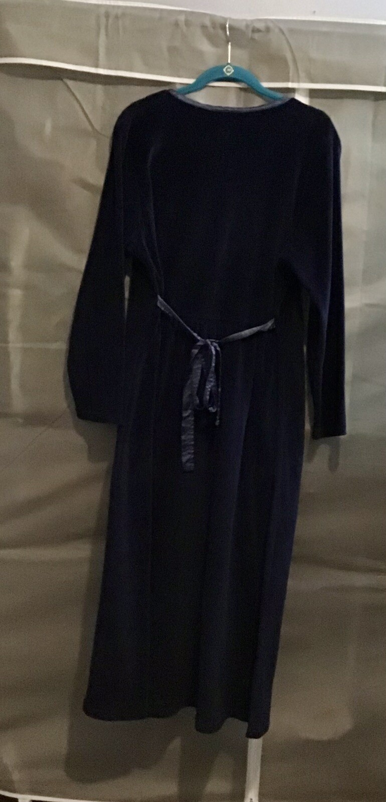 VTG Royal Blue Velvet Maxi Dress By Fads Size L
