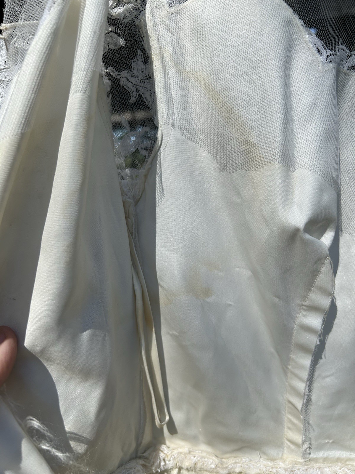 1950s Tea Length Wedding Dress w/ Vintage Tulle & Lace Bridal Cupcake Romantic S