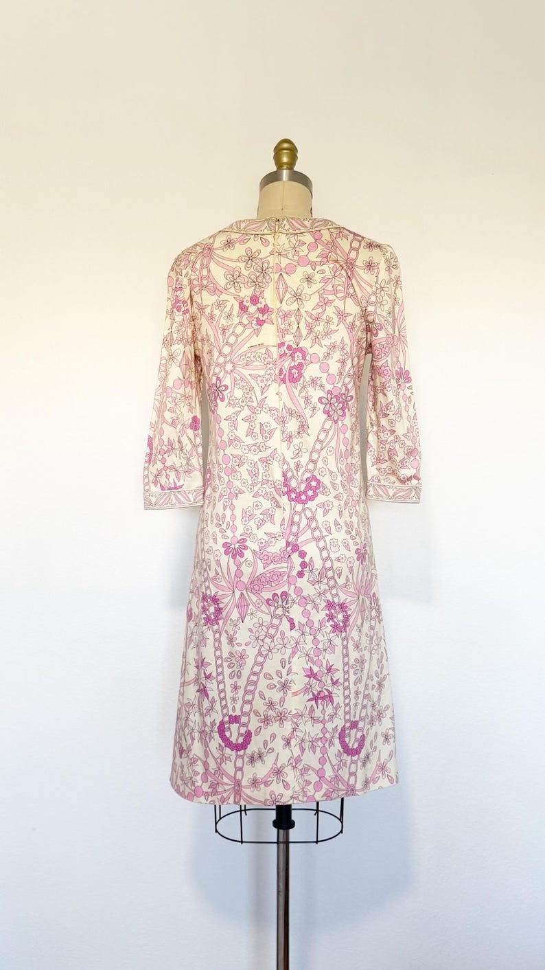 1960s Averardo Bessi Dress / 1960s Floral Dress / Averardo Bessi / Size Large