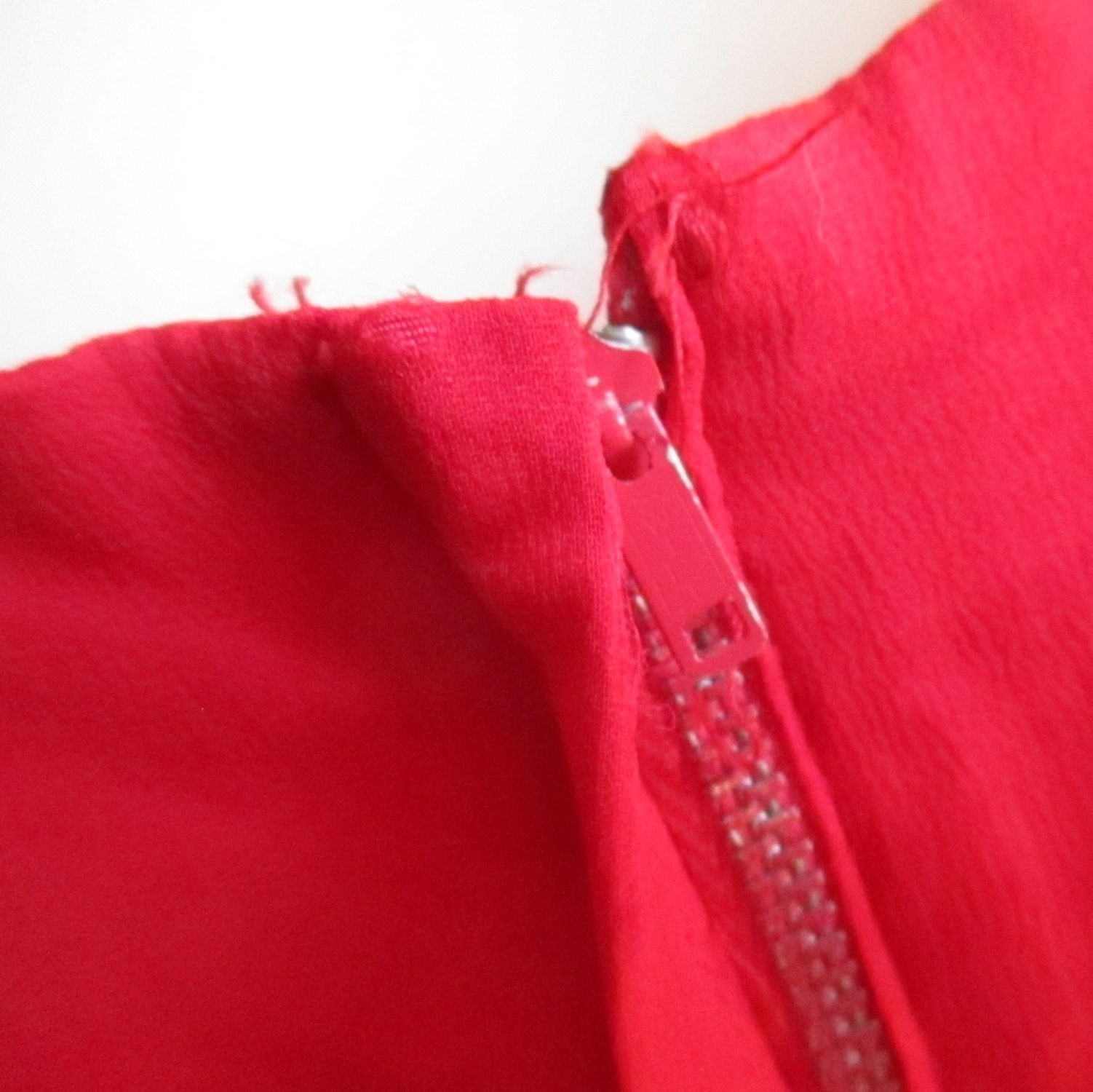 sz 14 True Vintage 1950’s Dress L’Aiglon Rayon Cherry Red Belted MCM Atomic