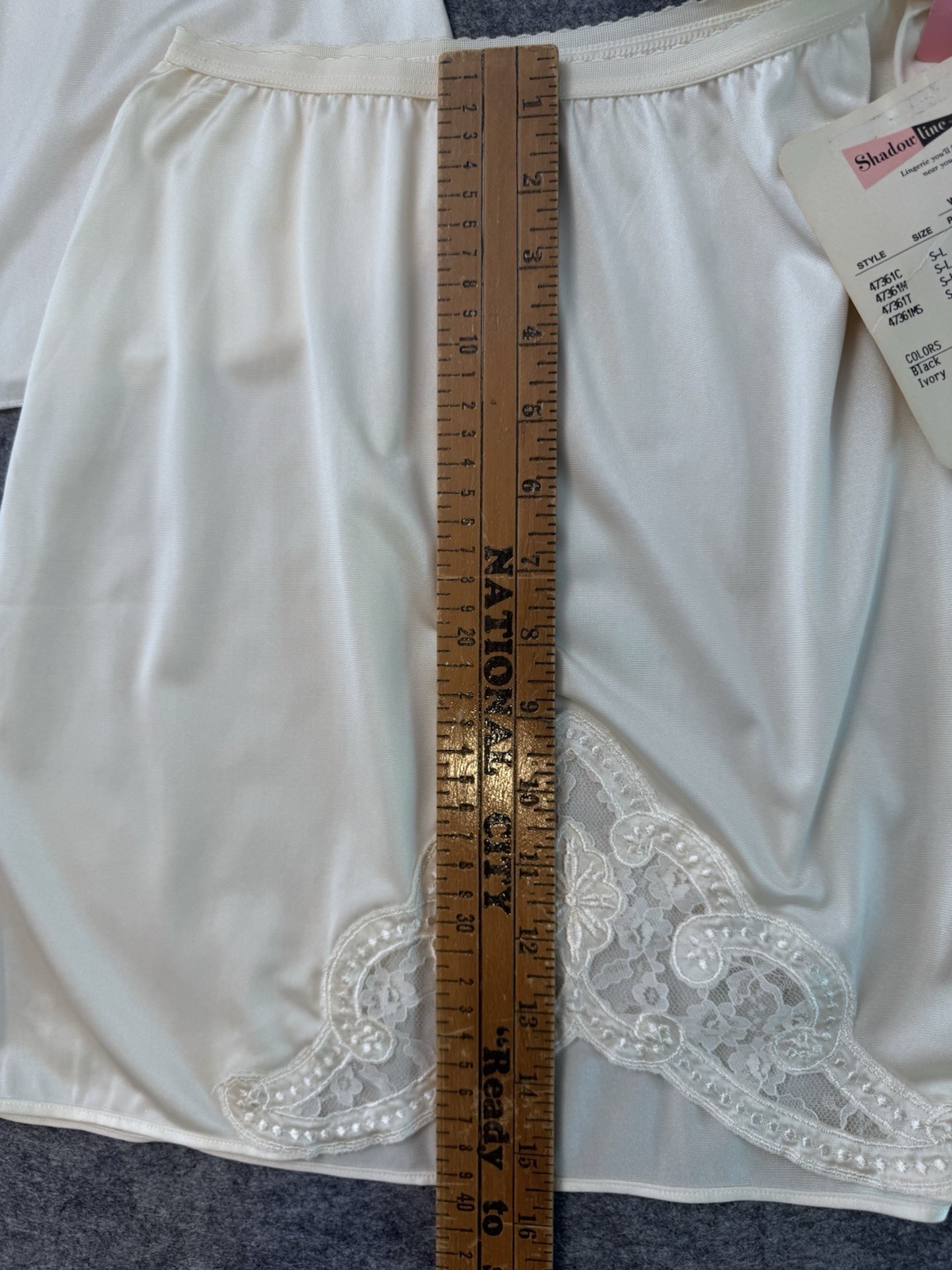 VTG Shadowline Cami Camisole Sz 34 & Half Slip Set Lingerie w/Tags, Lace, 90’s