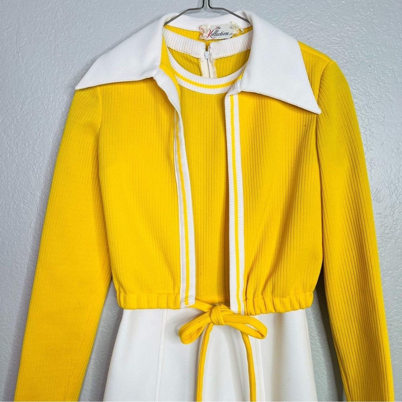 Vintage 70s the kollection pleated dress and jacket set sz xs