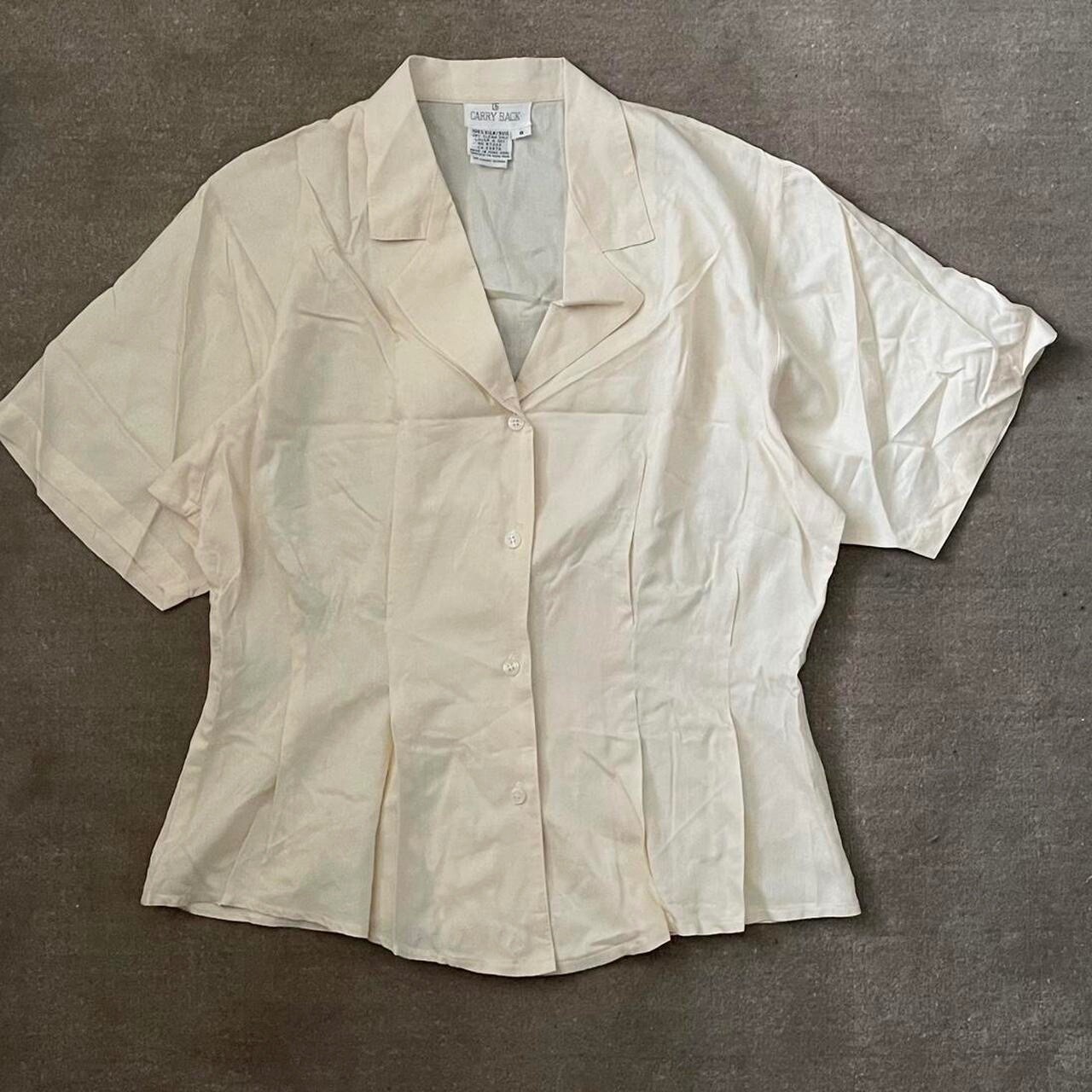100% Silk Washable Awesome Vintage Cut Cream Color