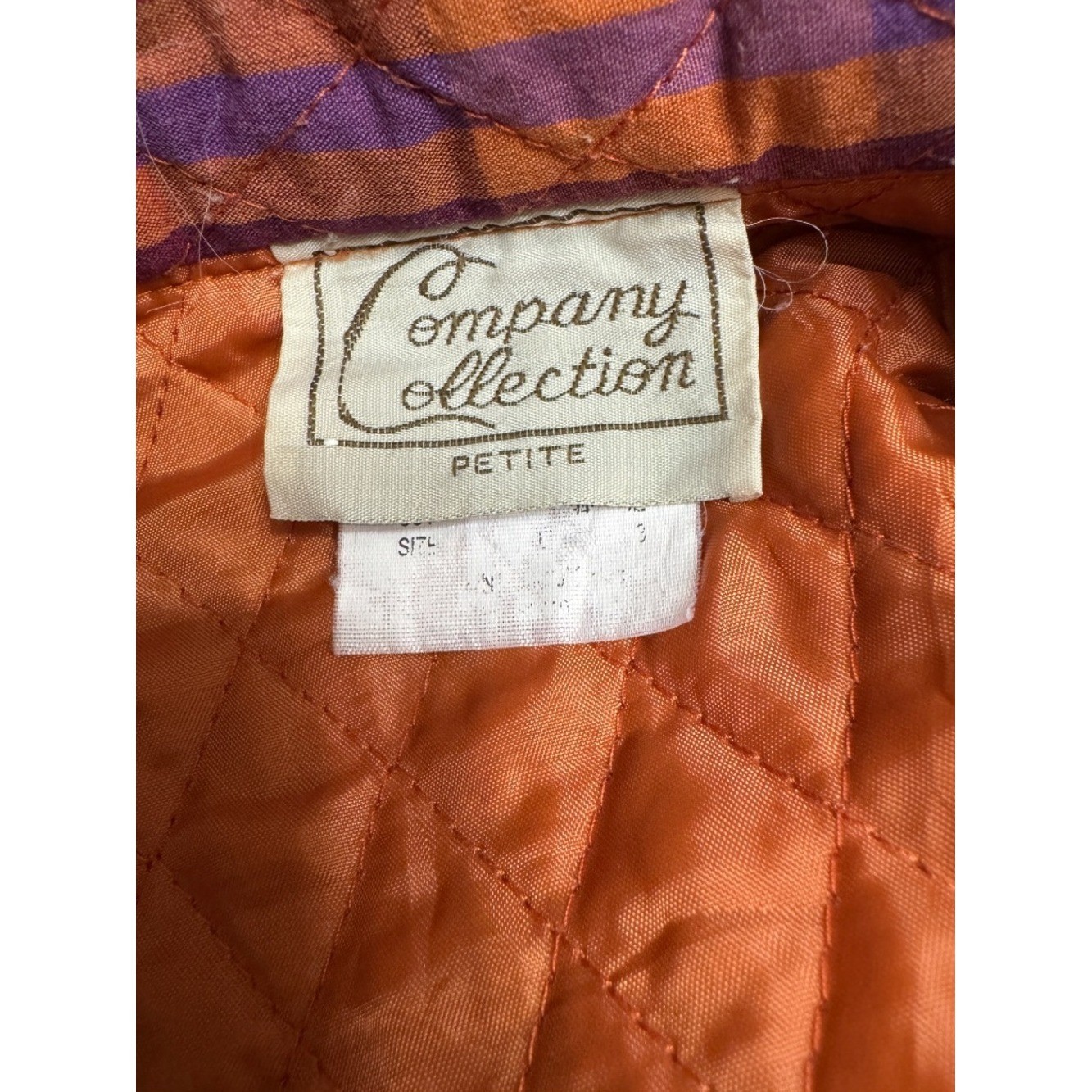 Vintage Company Collection – Lightly Quilted Chore Jacket – Plaid – Women -Sz MP