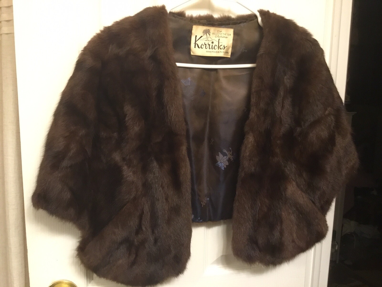 Vintage Fur Stole Cape Wrap Shawl Korricks Phoenix One Size Made in USA￼
