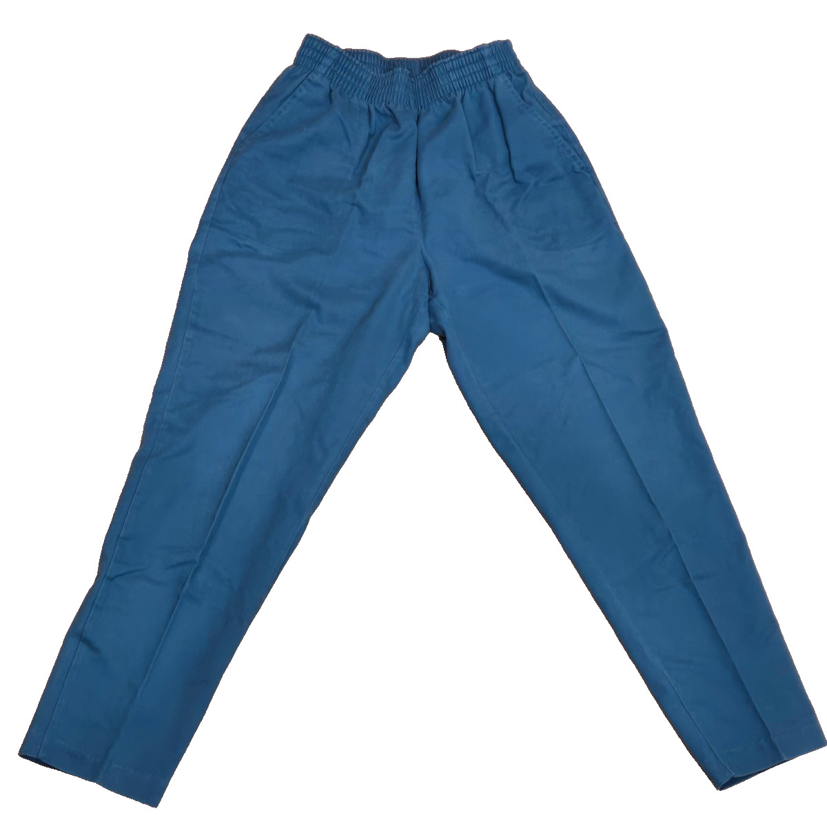 VINTAGE 80’s/90’s Women’s High Waisted „Mom” Pleated Slack Pants Blue Sz 8