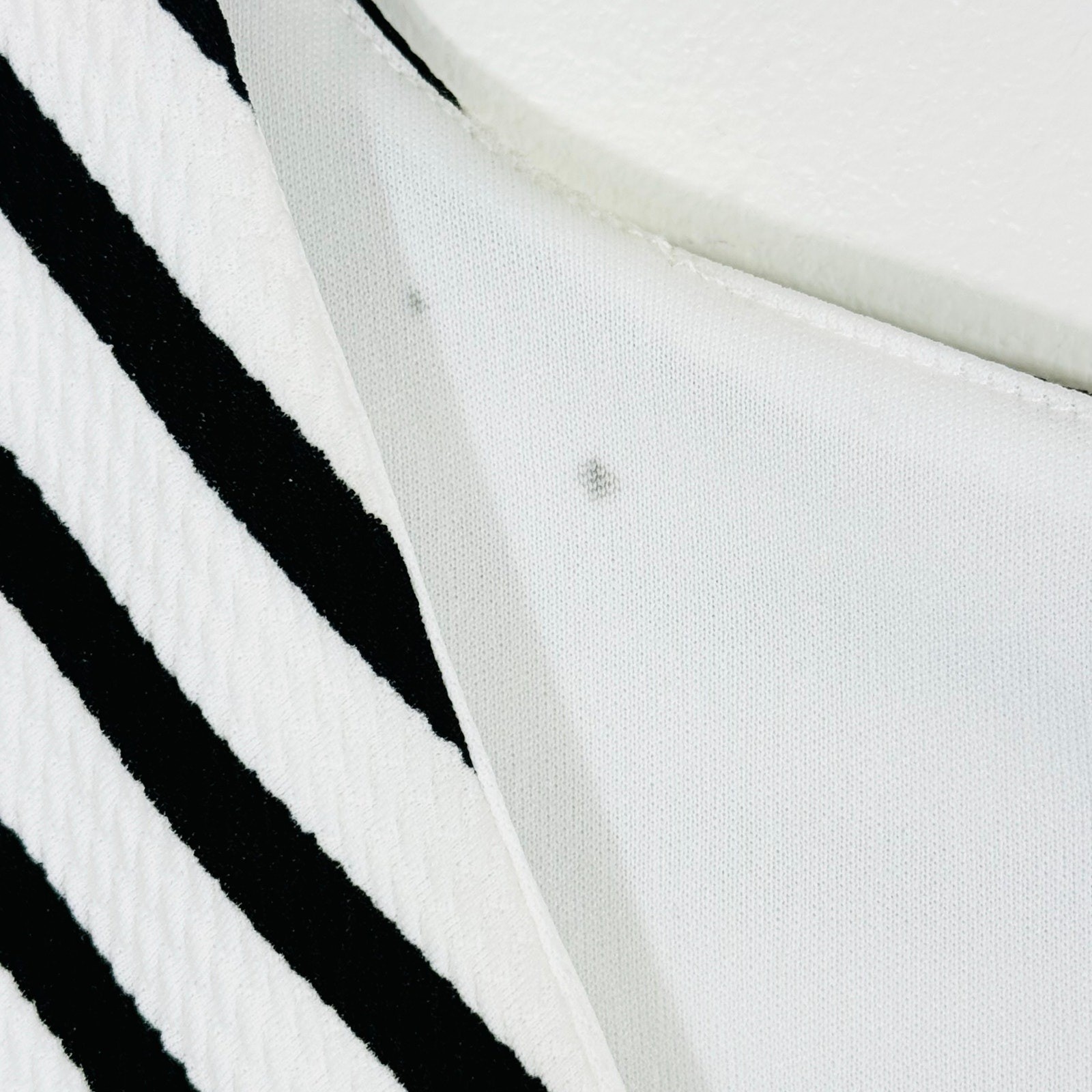 Marilyn Monroe NWT Black White Chevron Stripe Faux Wrap Dress Retro Pinup Glam