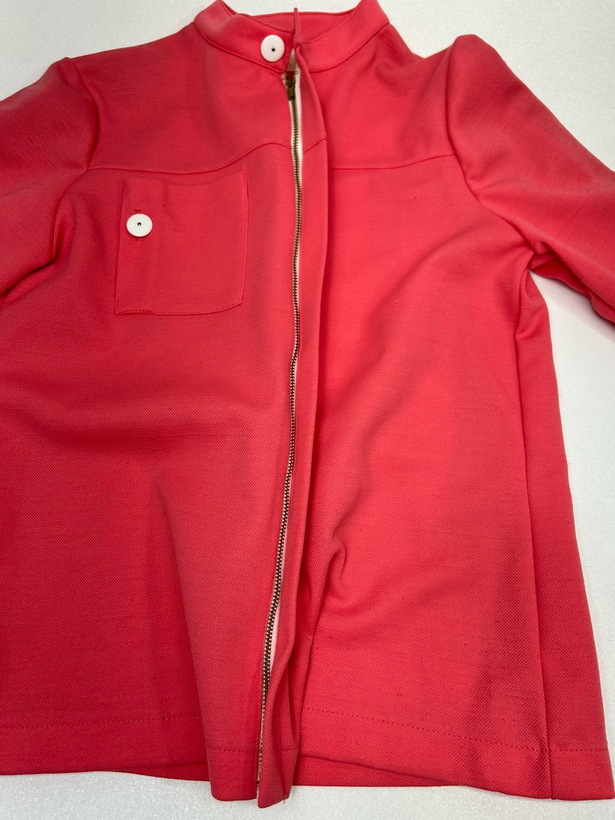 Vtg Rare 70-80s Catalina Two-Piece Pink Suit Full Zip Top Size 8 Pants Size 10