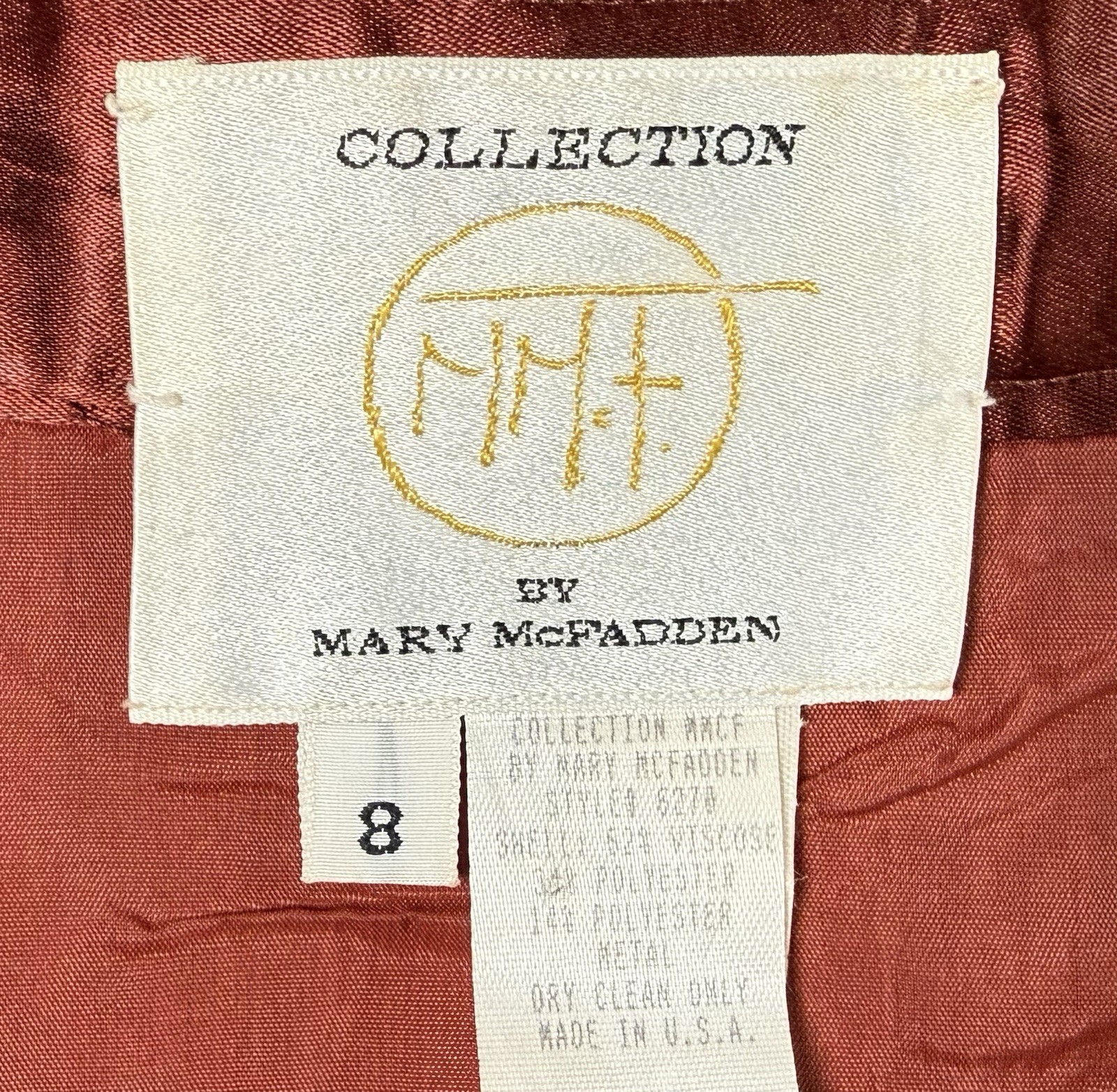 Mary Mcfadden Collection Vintage Metallic Brocade Skirt | Made in USA | Size 8