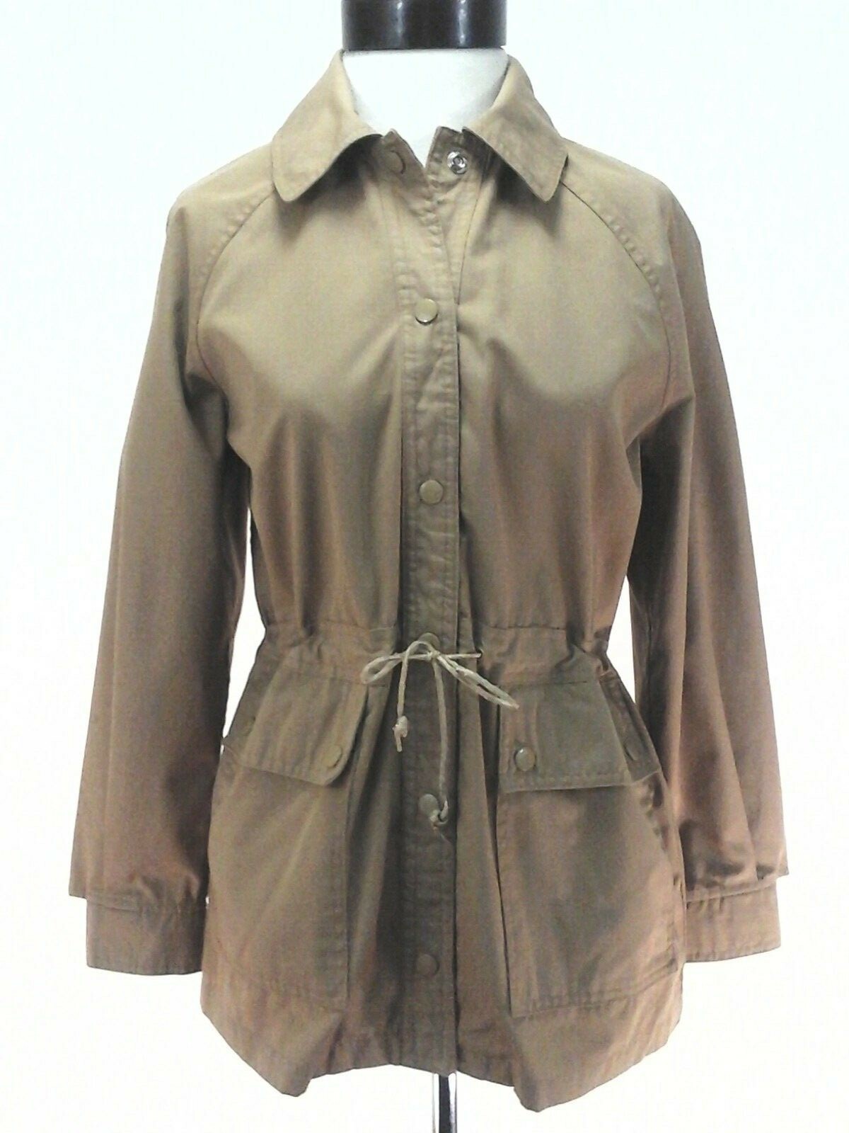 Vtg 80s SEARS The Fashion Place Brown Light Jacket Snap Front Women’s M RARE *