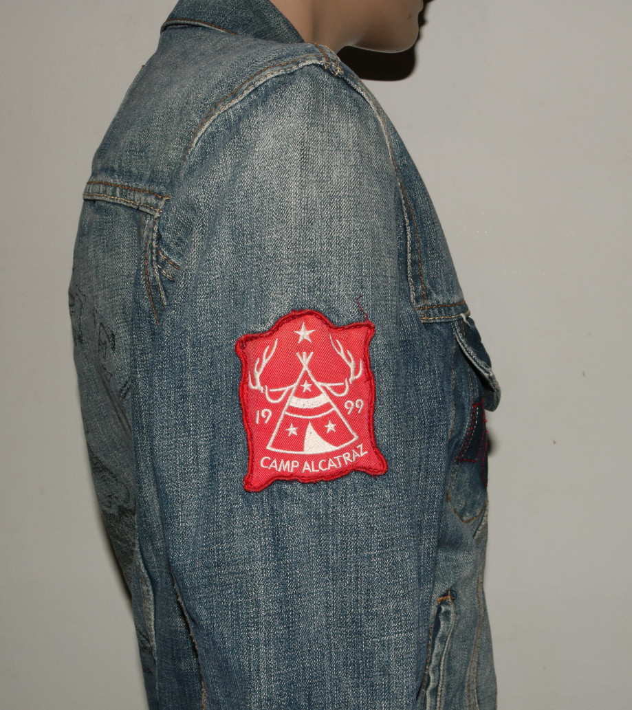 Levi’s Trucker Jacket with 13 Se7en print and various patches and distressing S