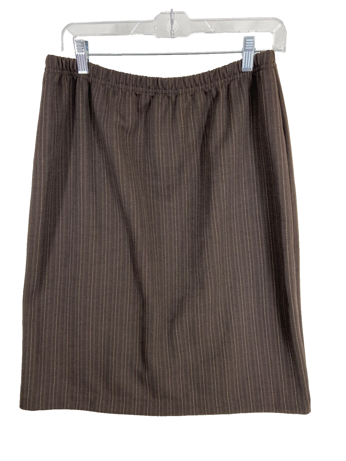 Vintage Weekender Spread Your Wings Skirt Brown Striped elastic Waist Size Large