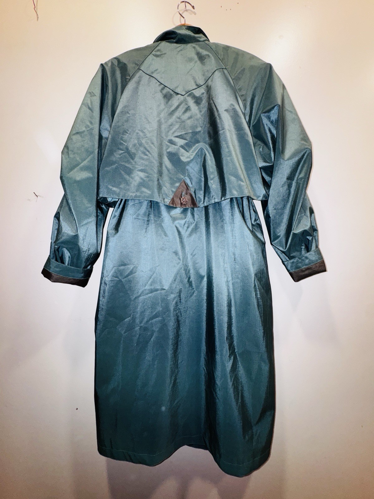 Coat Collectibles Vintage Teal blue Women’s Trench Rain Coat Size 10