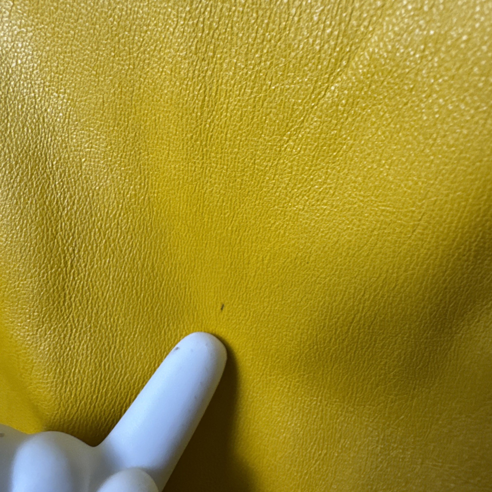 Yellow Lamb Nappa Leather Jacket Evan Davies 6 1980’s Vintage Pre-Owned Pockets