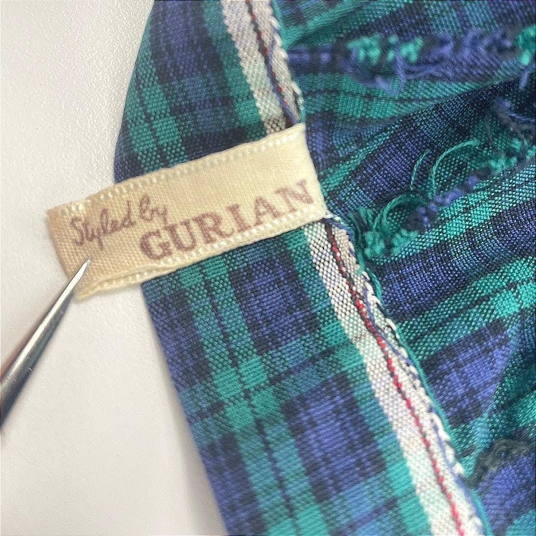 Vintage 60s Womens (S) Tartan Plaid Pencil Skirt Pockets GURIAN Midi Rockabilly