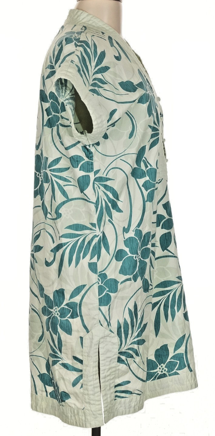 I.Magnin 100% Cotton „Palm Royale” Retro Hollywood Tunic Dress Cover Up Size M