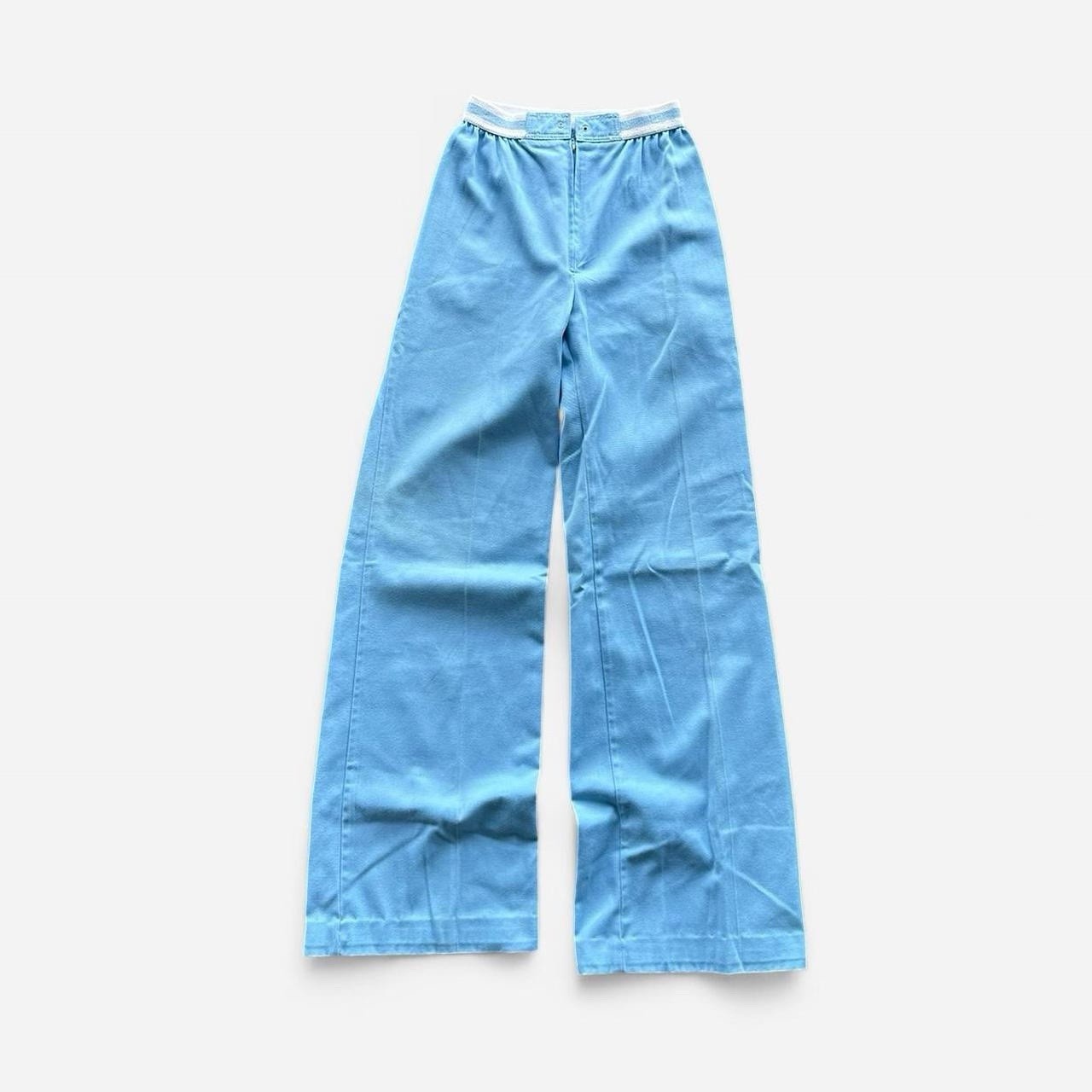 Vintage 70’s Turtle Bax Baby Blue Flare Pants 23”-28”
