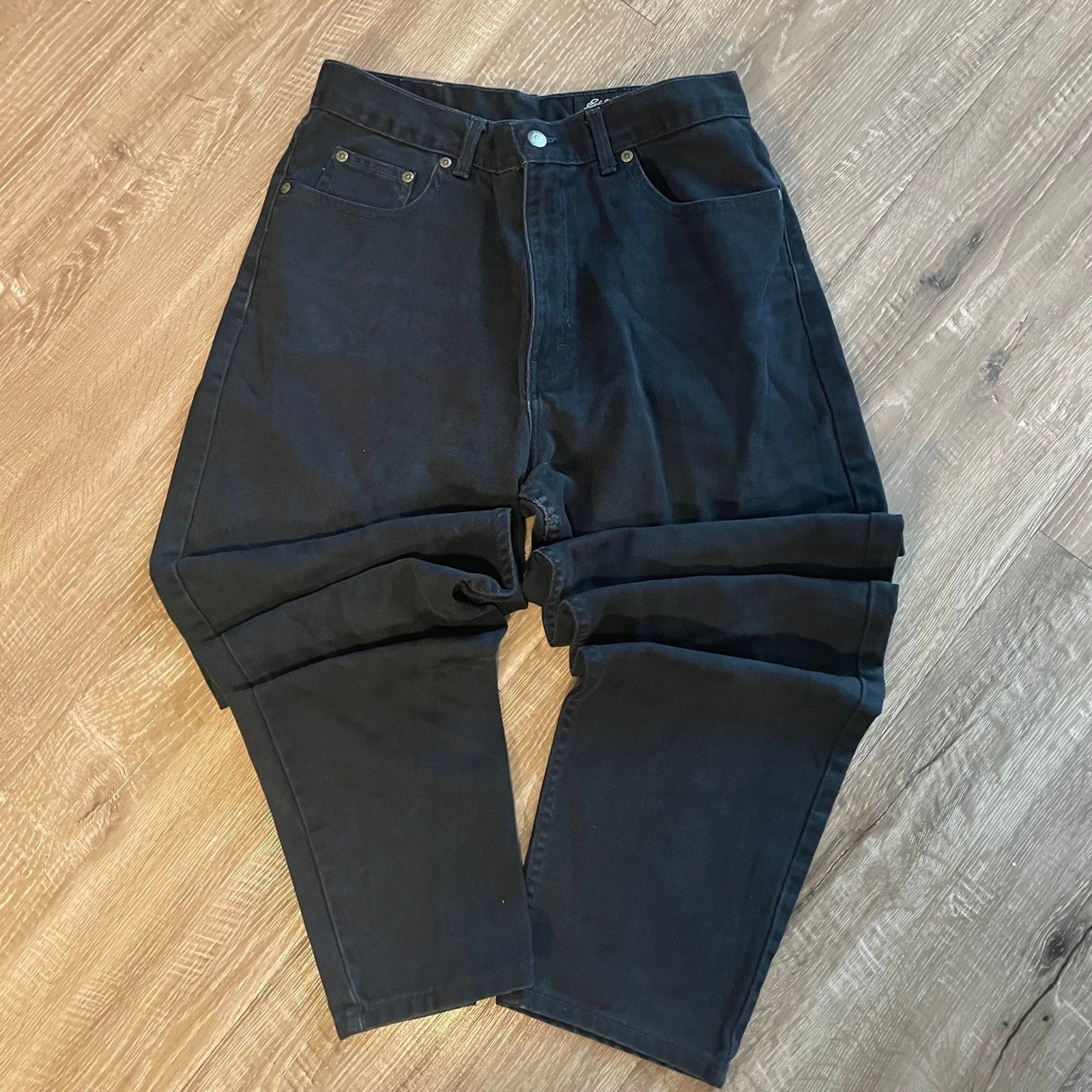 Eddie Bauer VTG Denim Jeans Women’s Size 12 Black High Waisted Relaxed Tapered