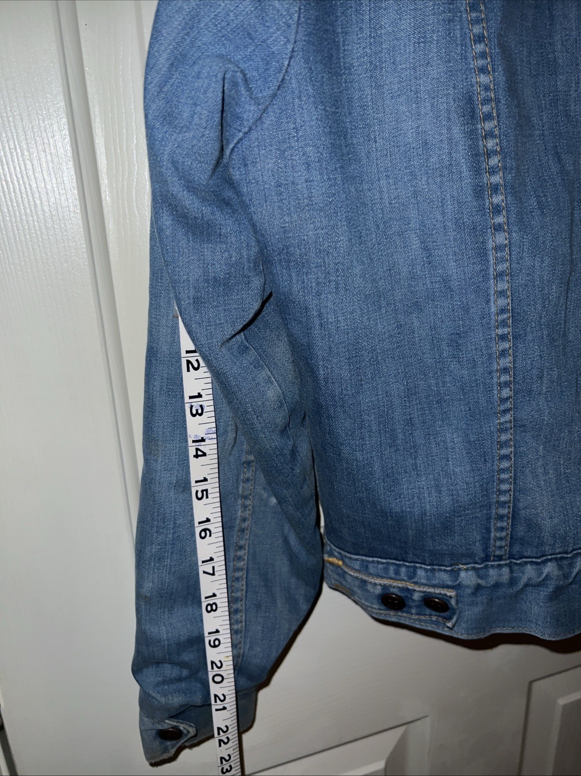 VTG DEE CEE Women ‘s 70’s Authentic Denim Sherpa Lined Trucker Jacket Size 36